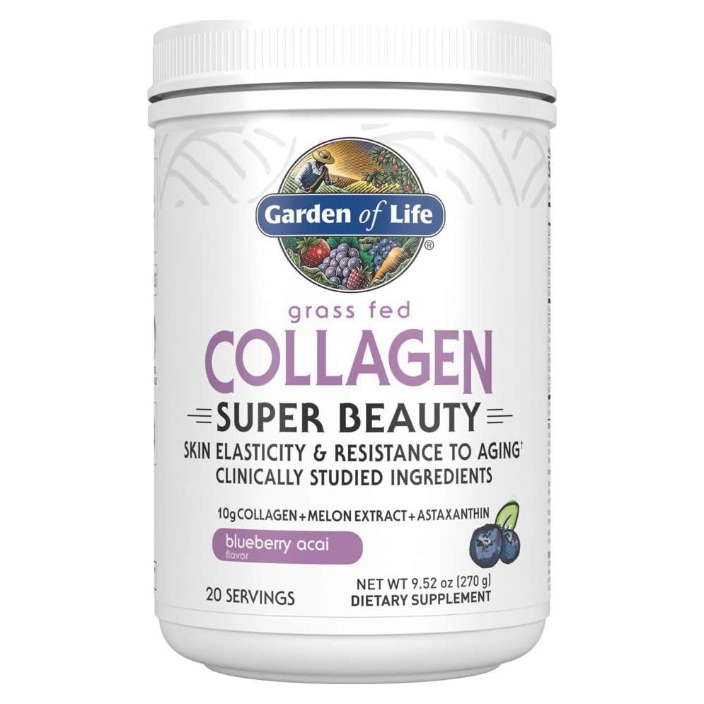 Polvo de Colágeno Garden of Life Arándano Acai 20 Porciones