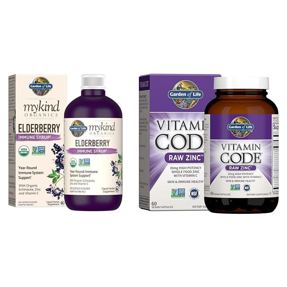 Jarabe Inmunológico Orgánico Garden of Life 195 ml + Zinc 30 mg