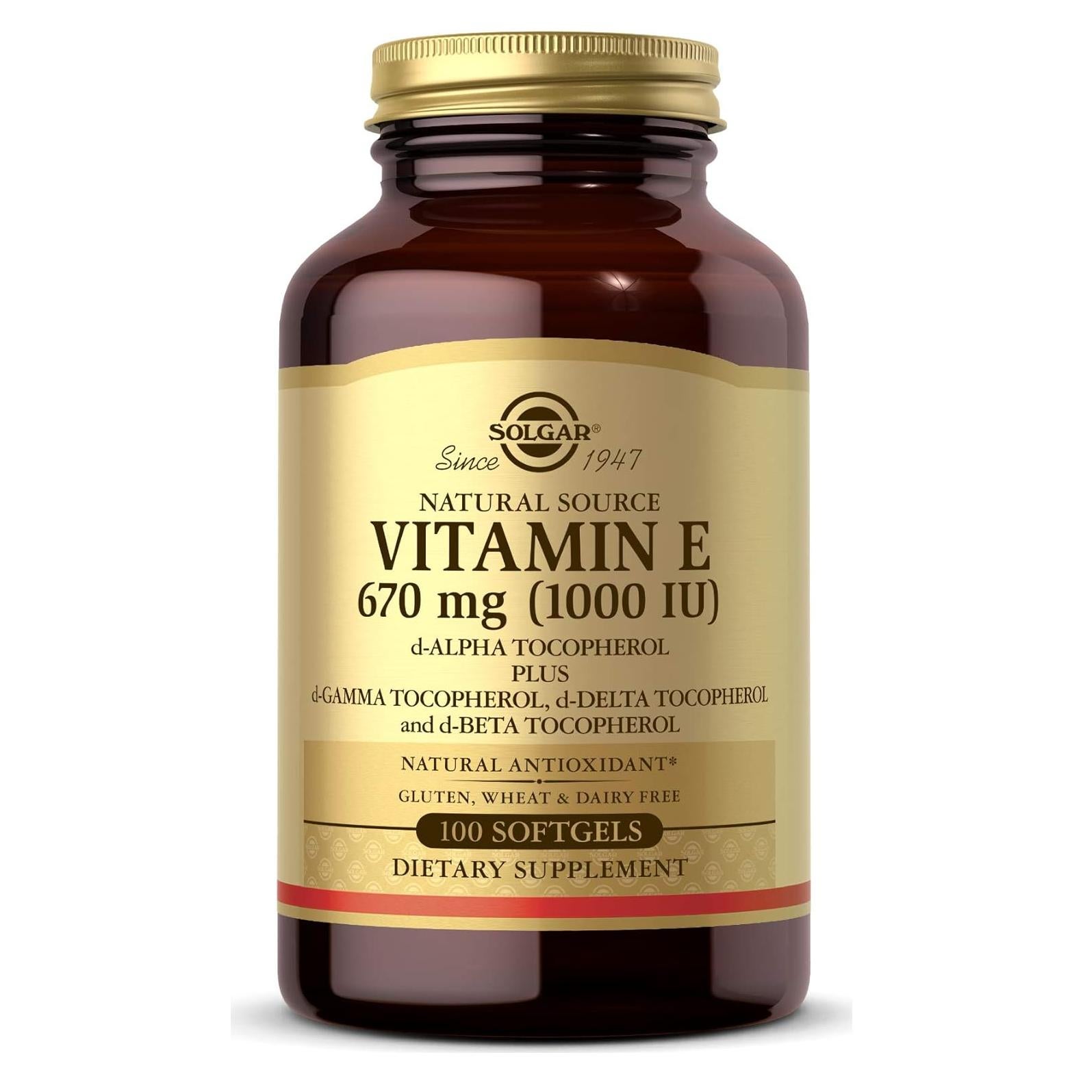 Vitamina E Solgar 670 mg 100 Gelatinas Blandas Antioxidante