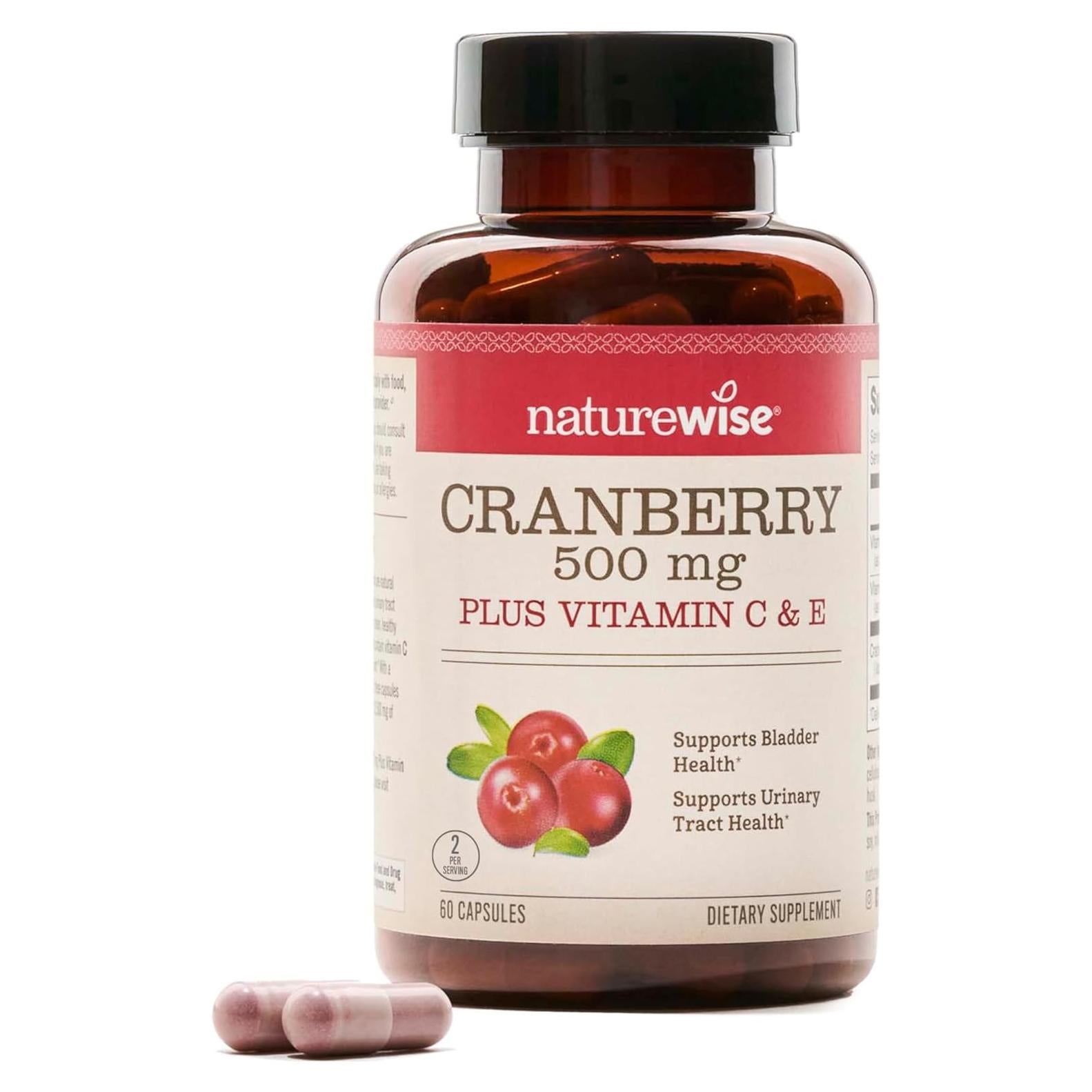 NatureWise Pastillas de Arándano 60 Cápsulas - Salud Urinaria