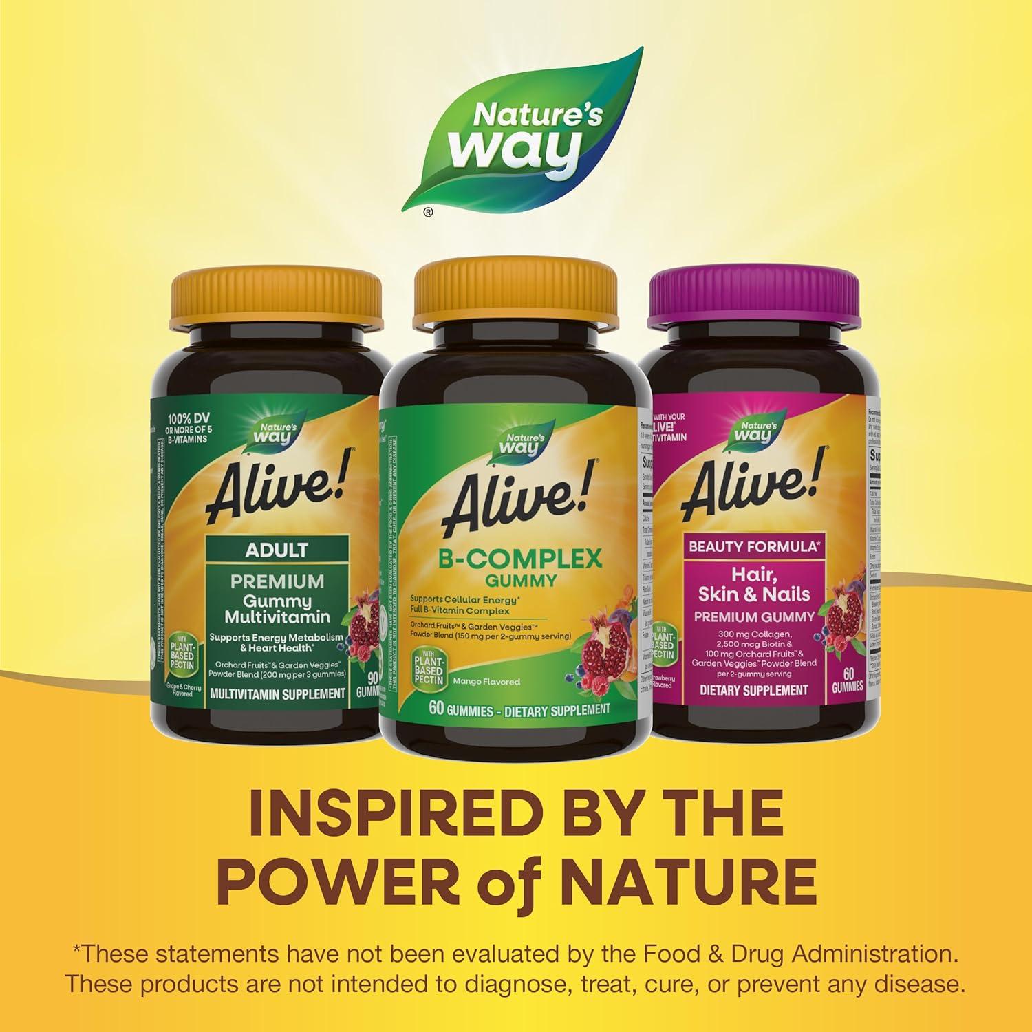 Gomitas B-Complejo Alive! Nature's Way, 60 unidades, Sabor Mango