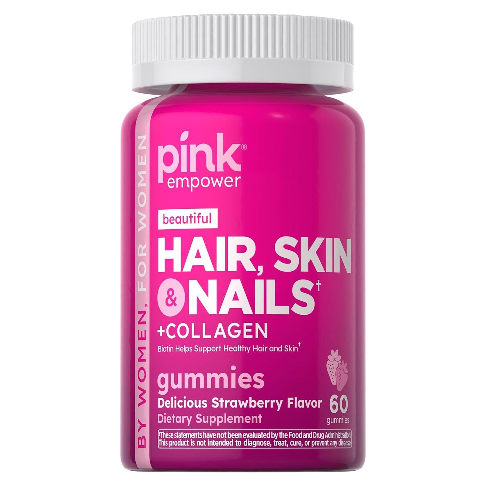 Gomitas Vitaminas PINK para Cabello, Piel y Uñas 60 Unidades