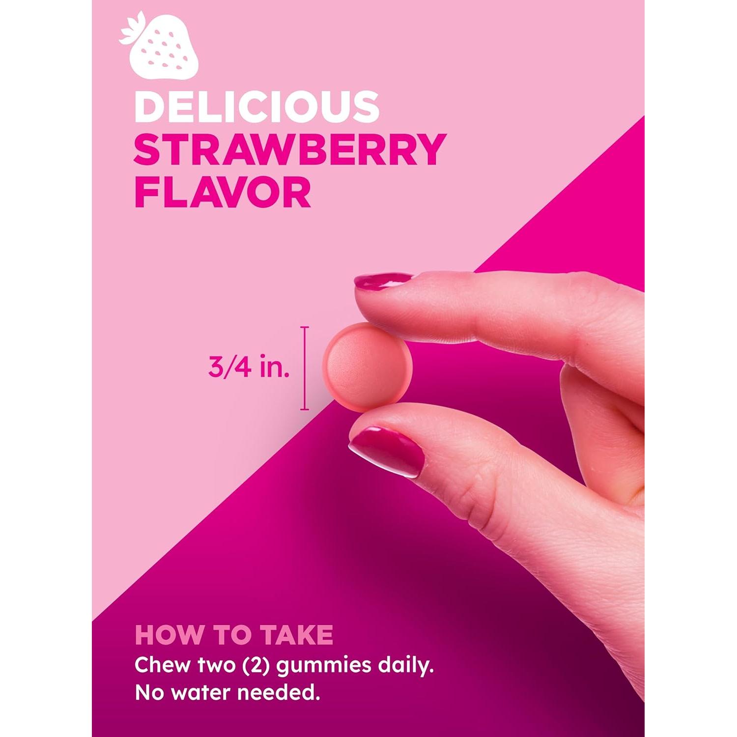 Gomitas Vitaminas PINK para Cabello, Piel y Uñas 60 Unidades