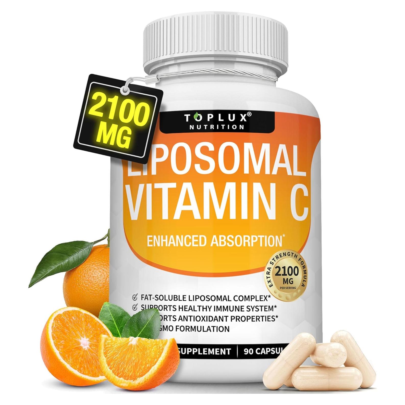 Vitamina C Liposomal 2100mg Toplux - Alta Absorción Vegana