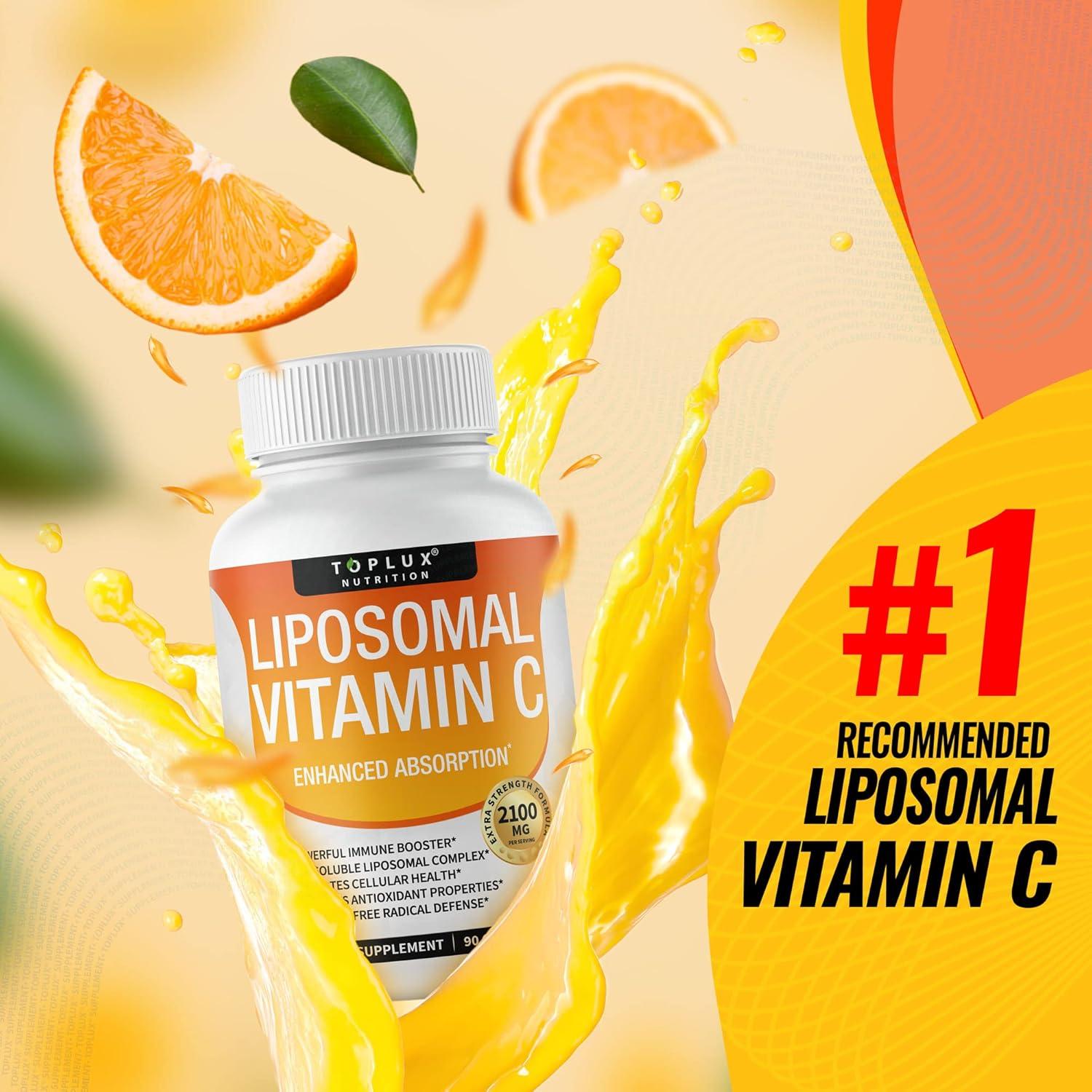 Vitamina C Liposomal 2100mg Toplux - Alta Absorción Vegana