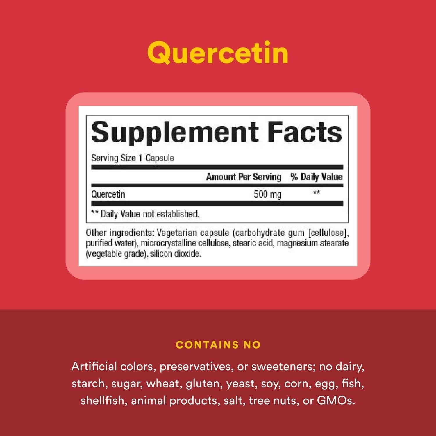 Quercetina 500 mg Factores Naturales - 60 Cápsulas Veganas