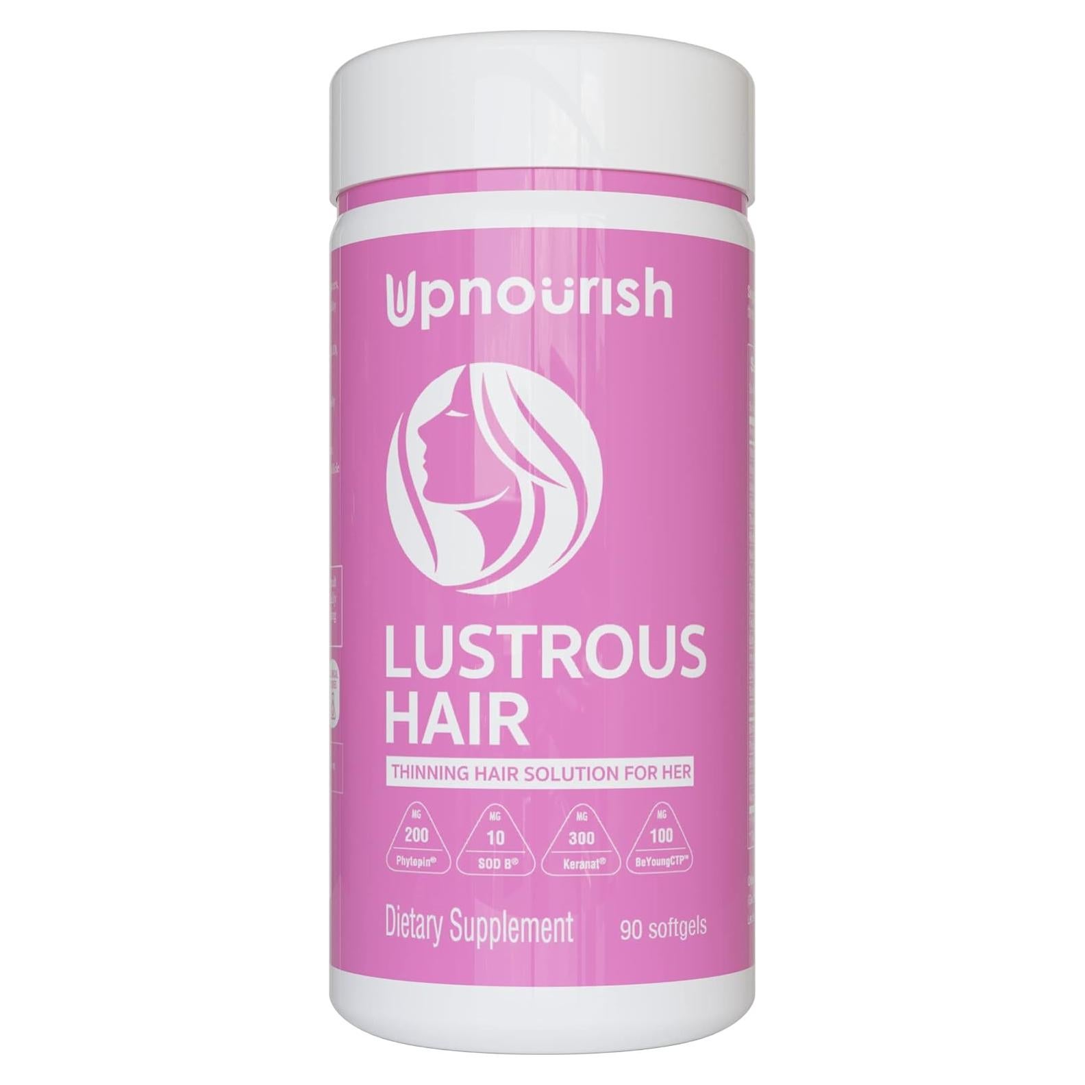 Suplemento Crecimiento Cabello UpNourish - 18 Vitaminas y Minerales