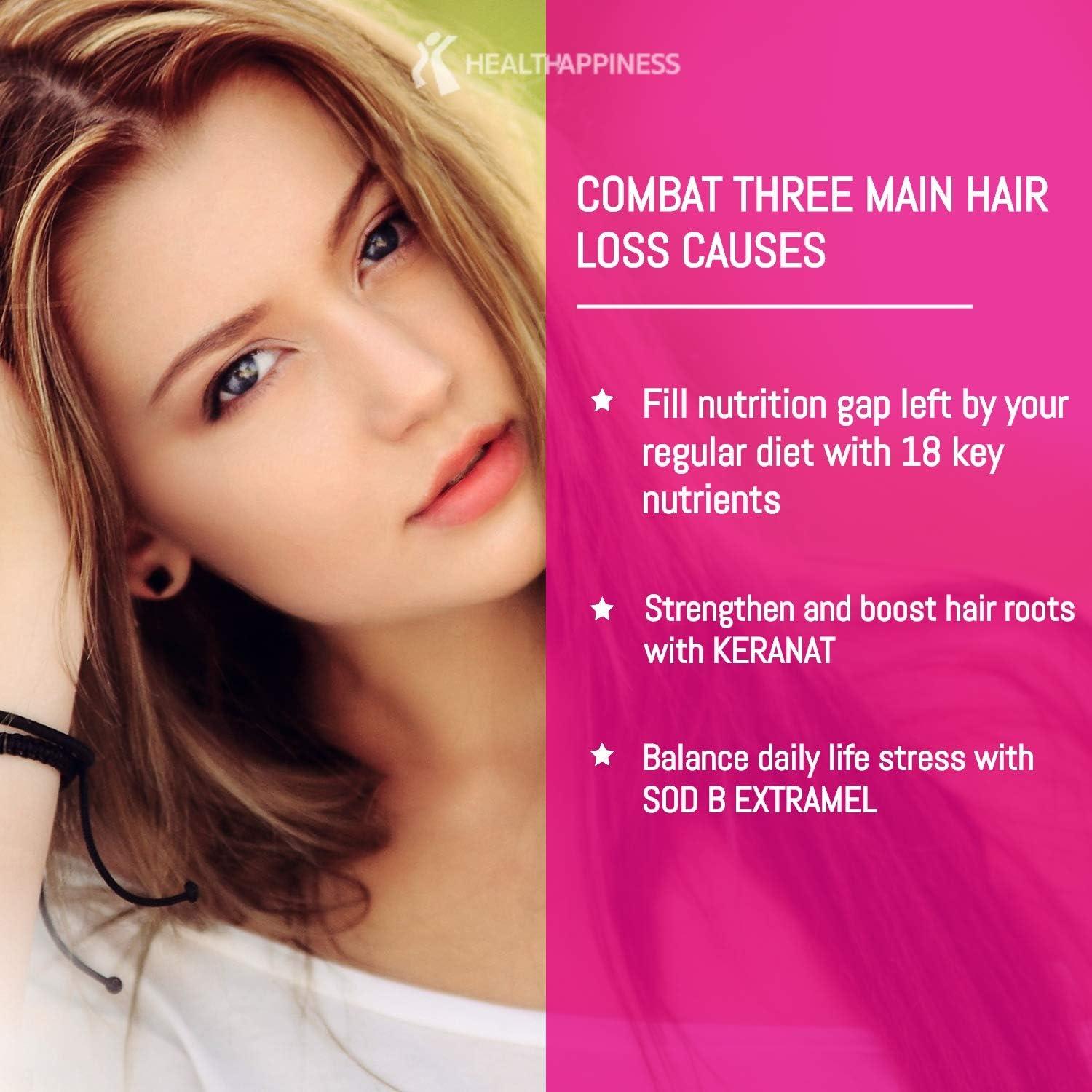 Suplemento Crecimiento Cabello UpNourish - 18 Vitaminas y Minerales