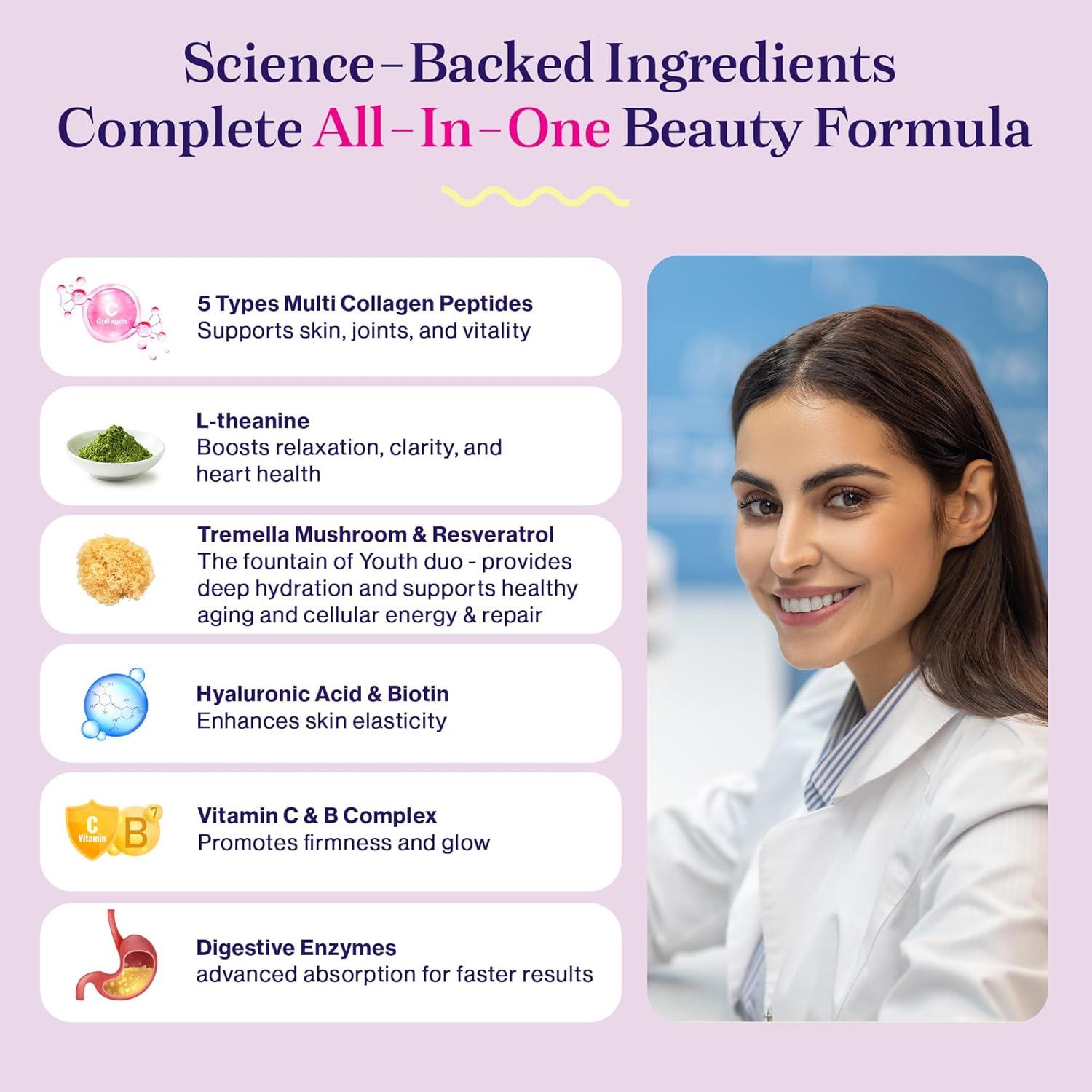 Mezcla de Belleza Colágeno 11 en 1 Vainilla Francesa 20 Porciones