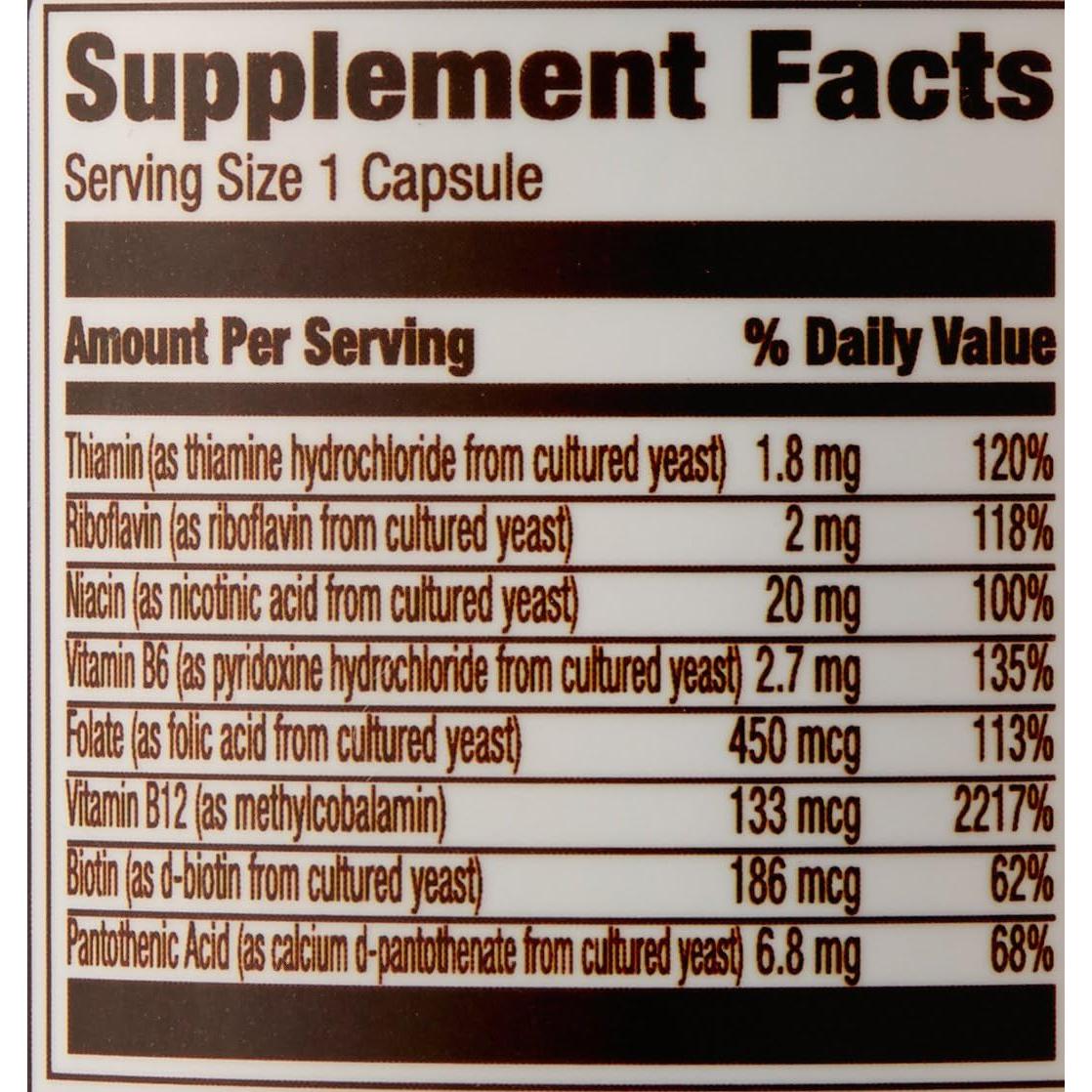 Suplemento Complejo B Amazon Elements 65 Cápsulas Veganas