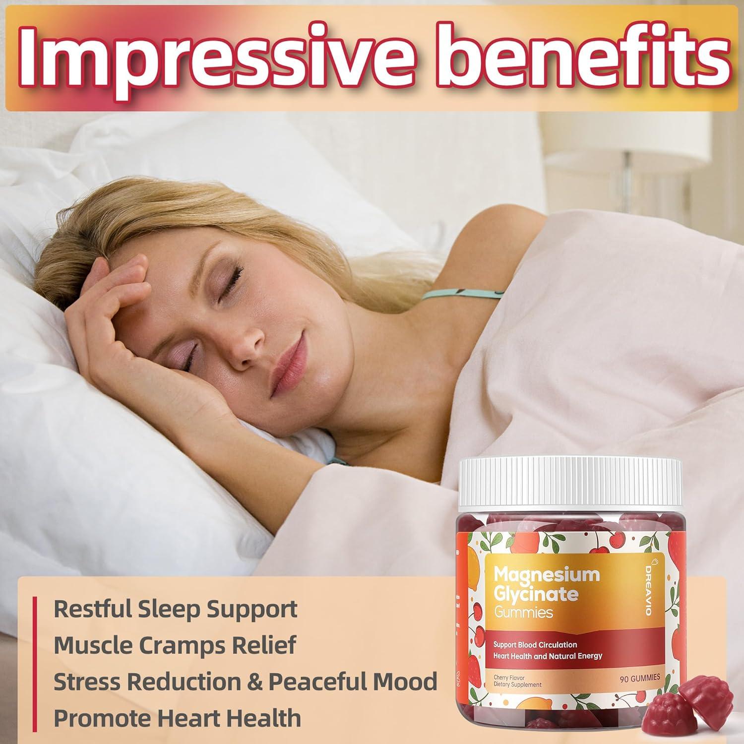 Gomitas de Glicinato de Magnesio DREAVIO 90 Conteos Sin Azúcar