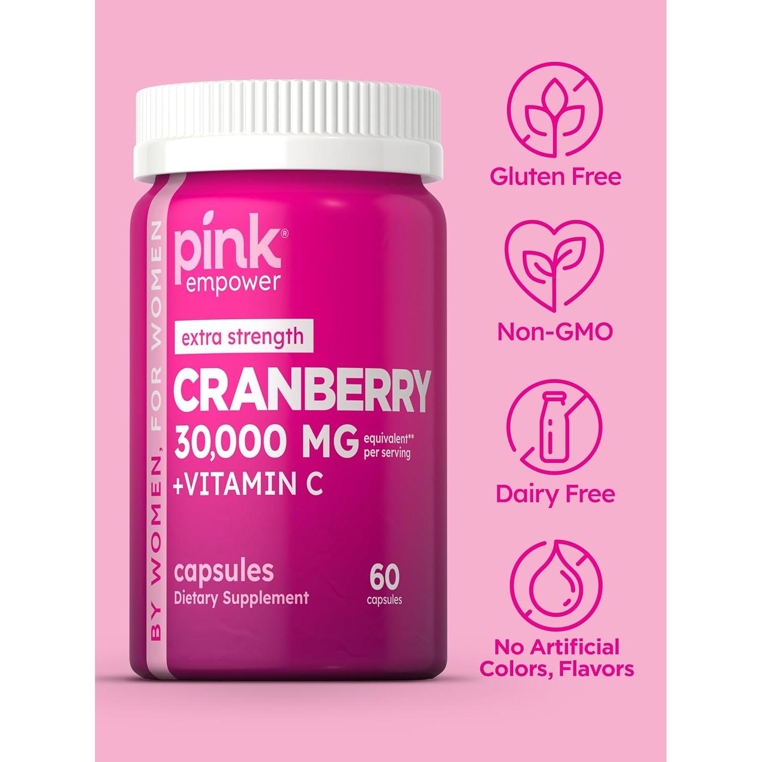 Cápsulas de Arándano PINK para Mujeres | 60 Unidades | Vitamina C