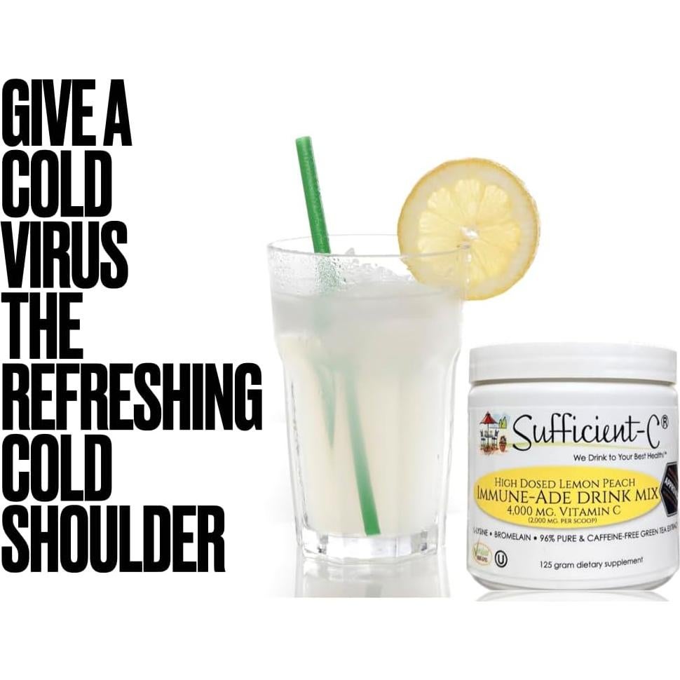 Suficiente-C Bebida Inmuno-Ade 125g Vitamina C Limón Durazno
