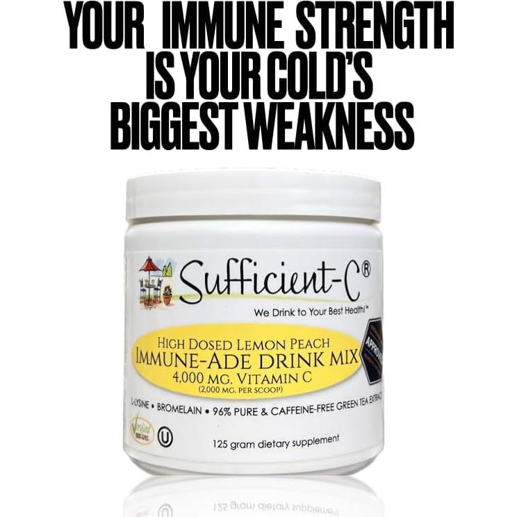 Suficiente-C Bebida Inmuno-Ade 125g Vitamina C Limón Durazno