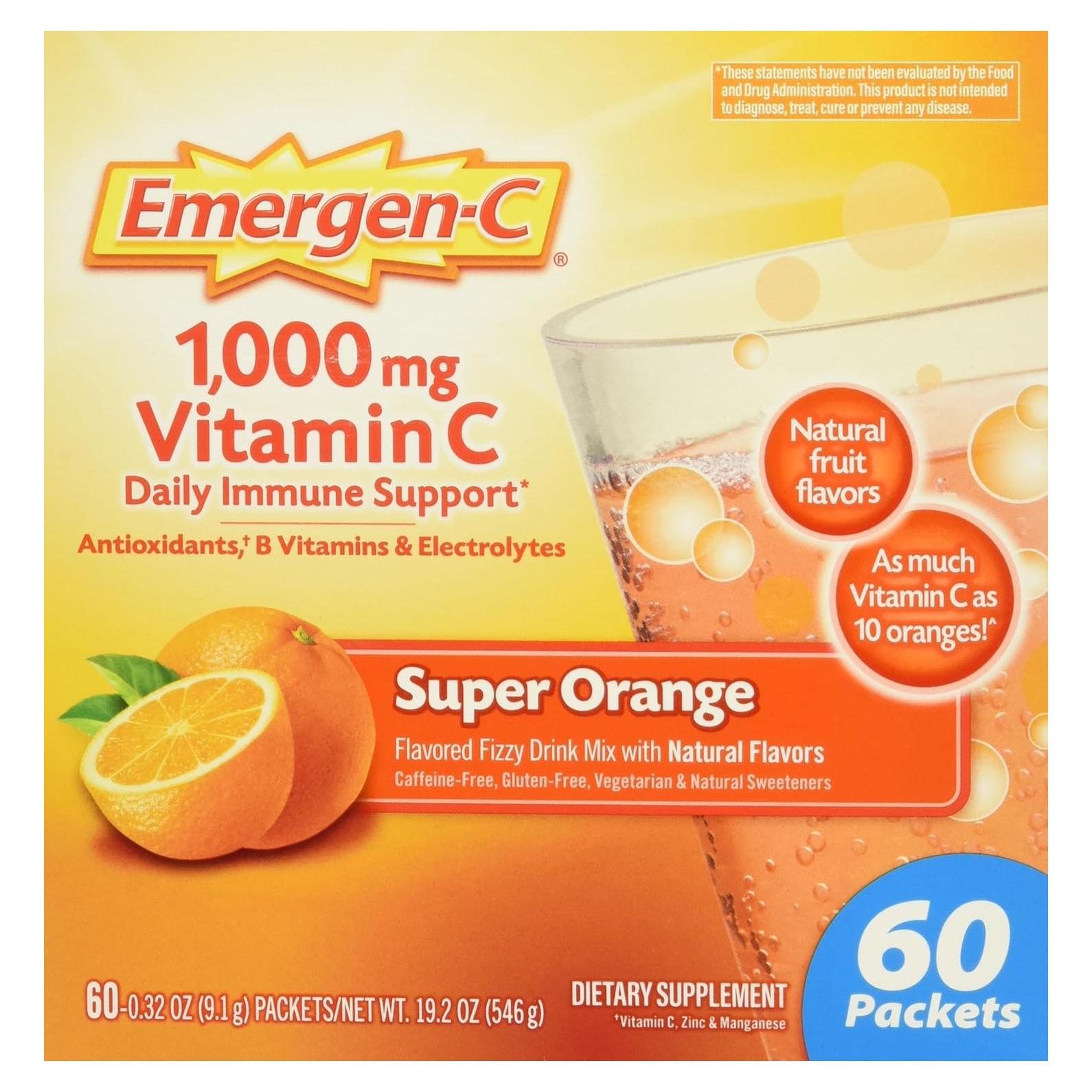 Emergen-C Suplemento de Vitamina C 1000 mg 30 Sobres