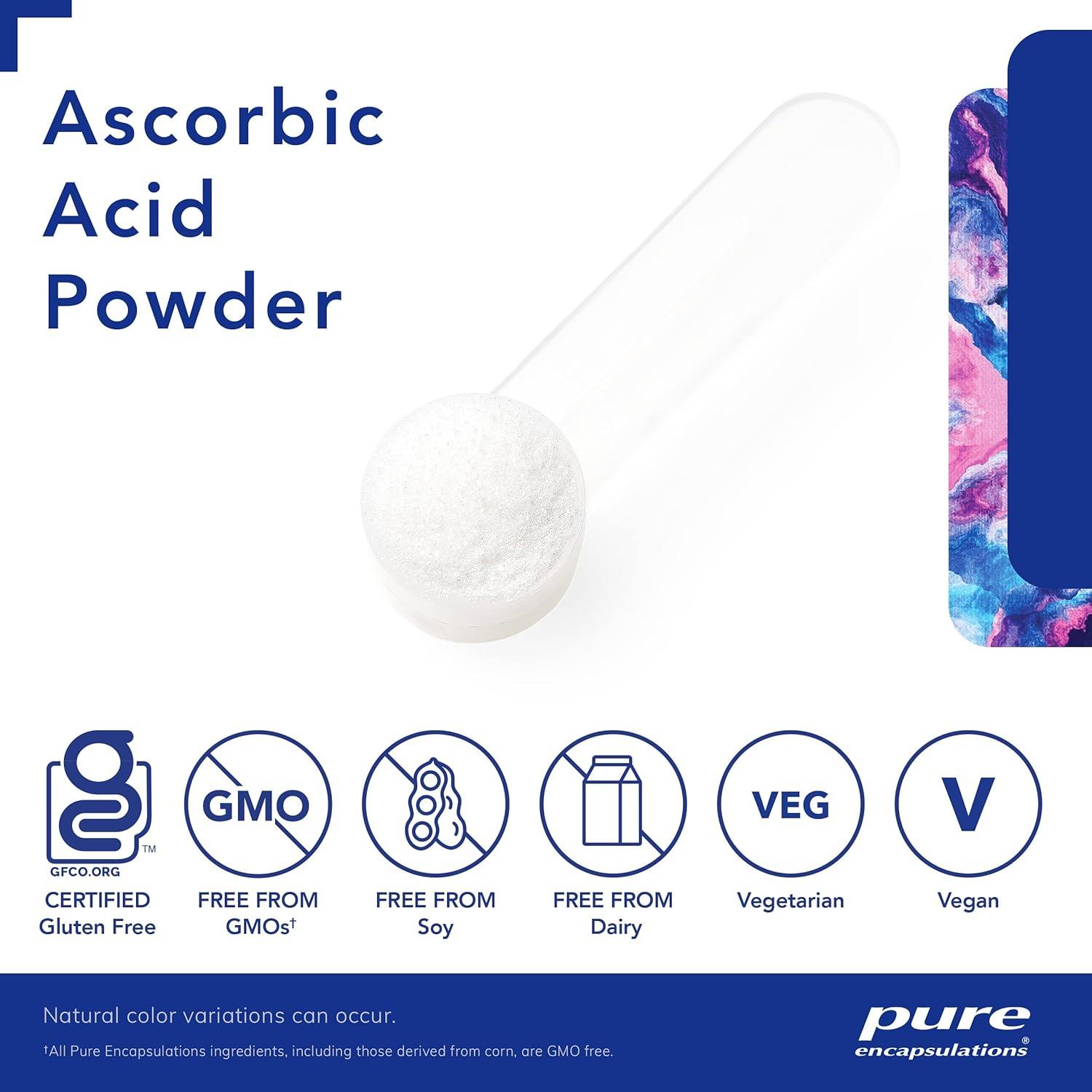 Polvo de Ácido Ascórbico Pure Encapsulations 226.8g - Vitamina C