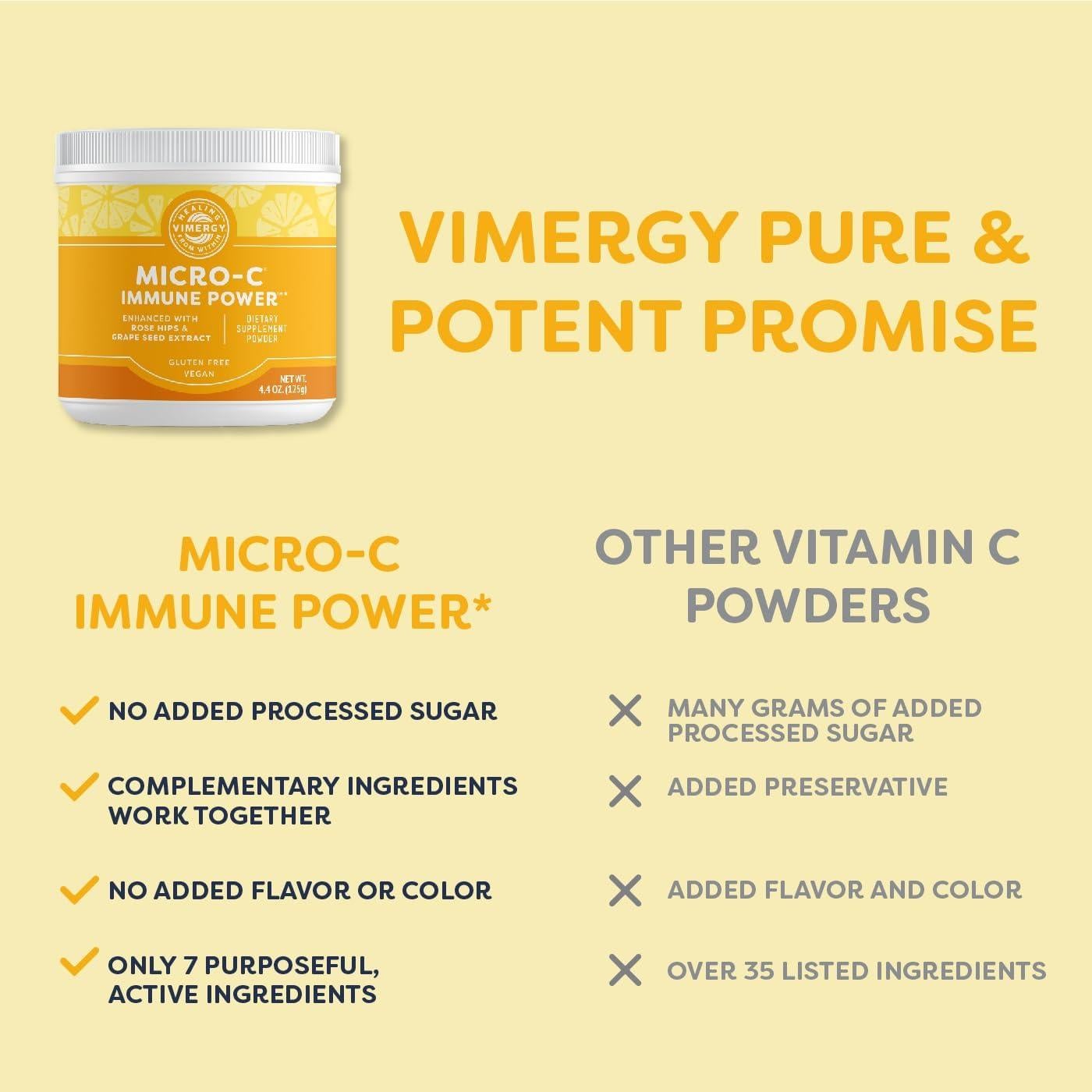 Vimergy Micro-C Vitamina C 1000mg - 69 Porciones Vegano