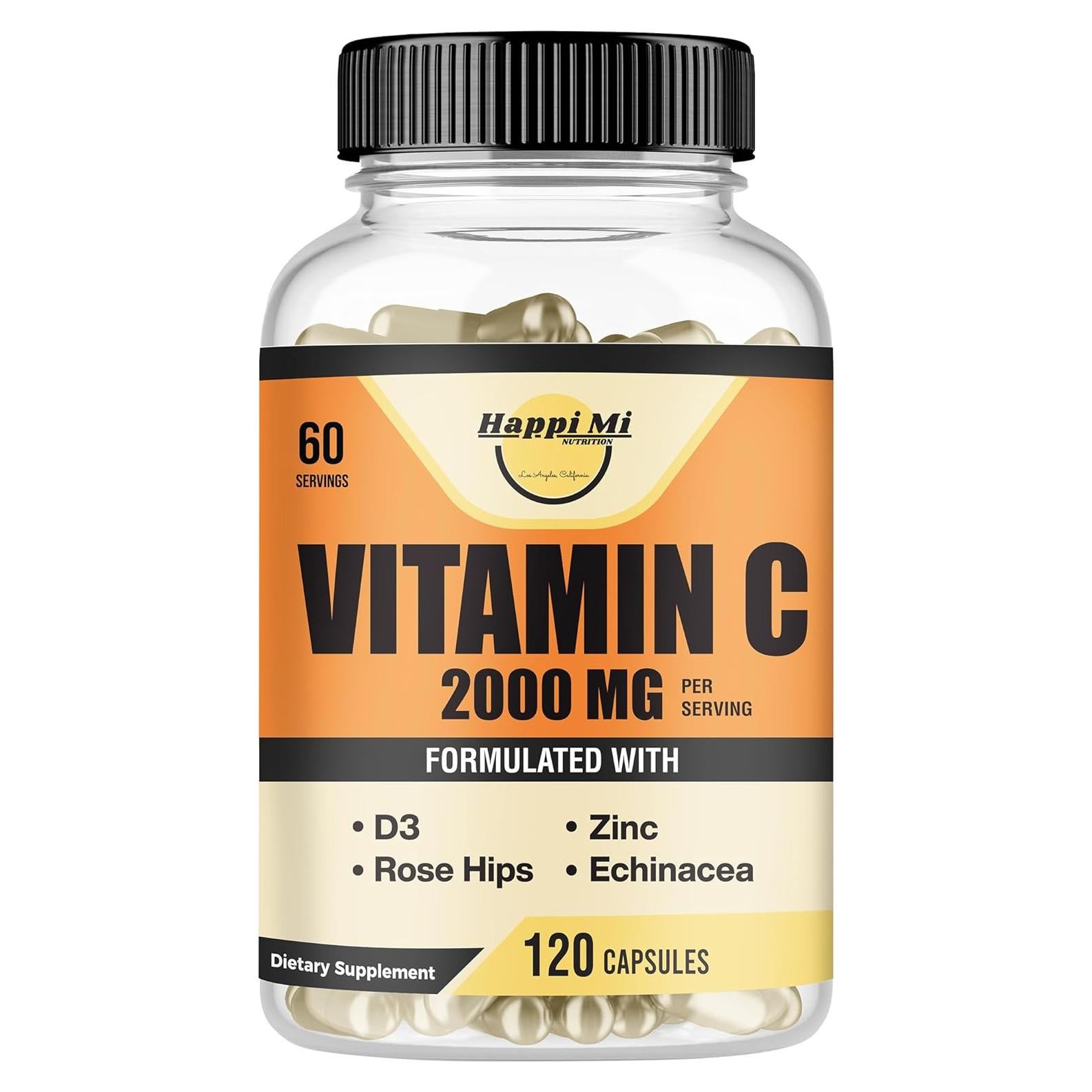 Vitamina C 2000mg + Zinc 40mg + D3 125mcg - Happi Mi Nutrition