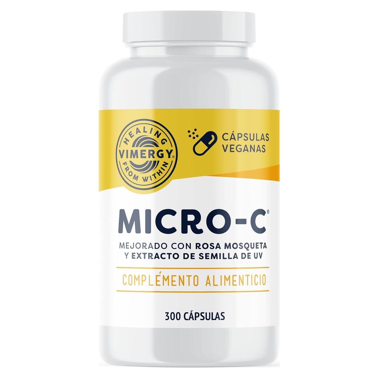 Vimergy Micro-C Vitamina C 500mg - 300 Cápsulas Veganas