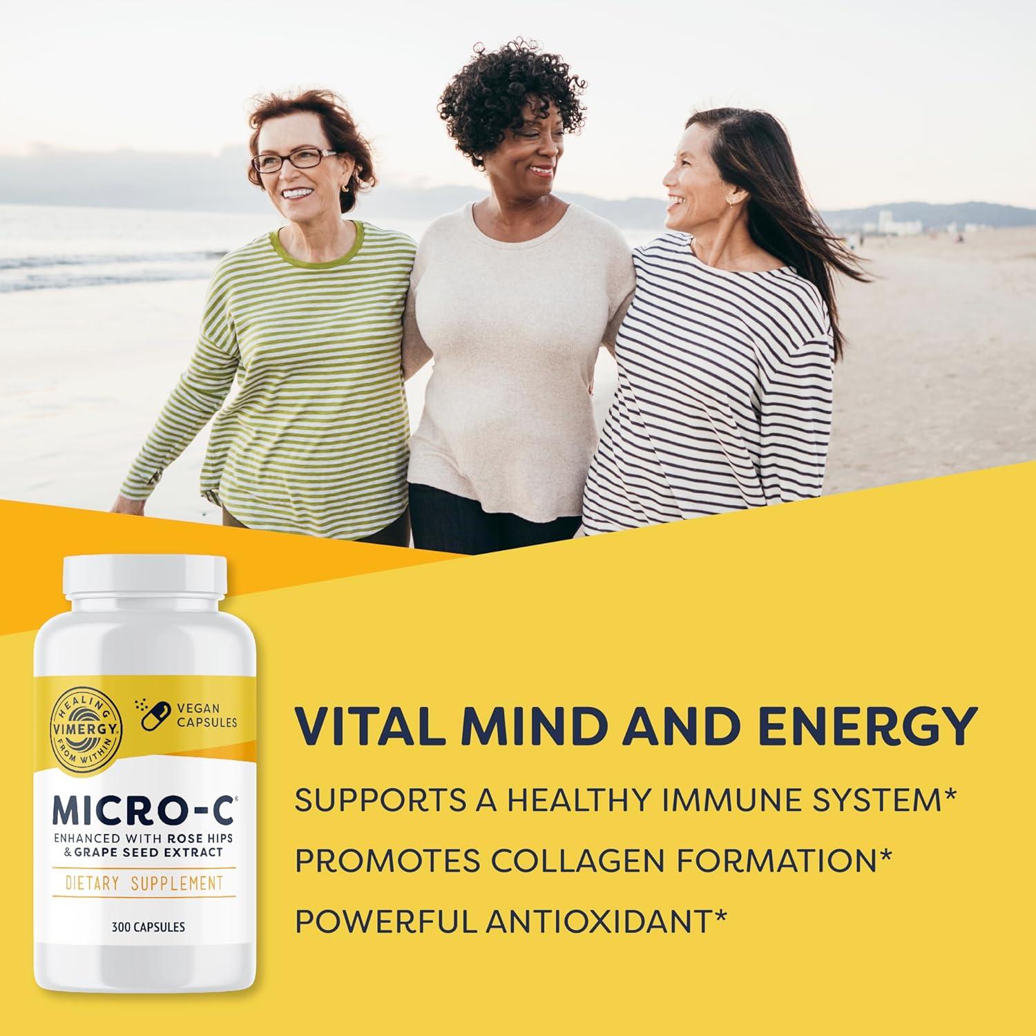 Vimergy Micro-C Vitamina C 500mg - 300 Cápsulas Veganas