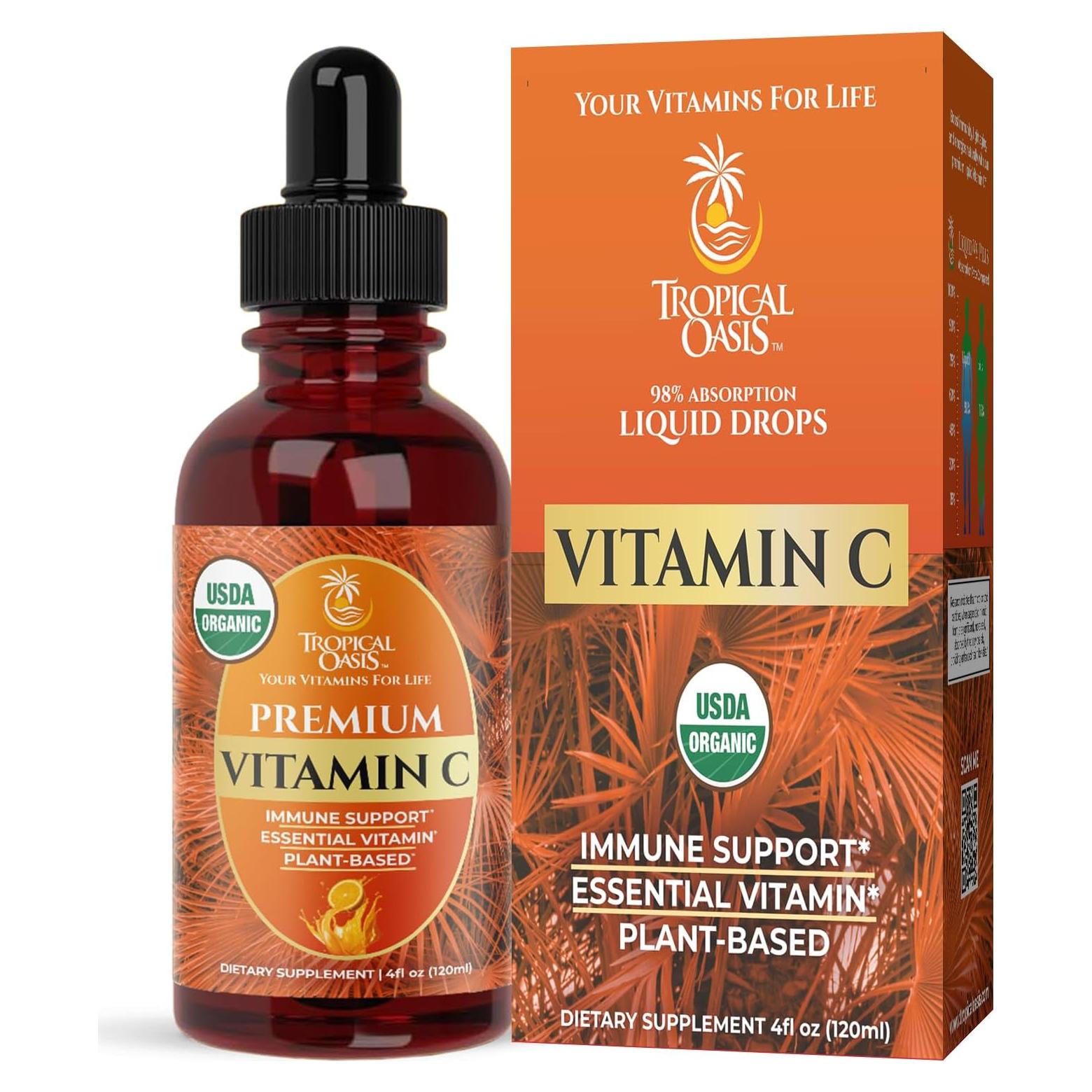 Gotas Líquidas de Vitamina C Orgánica Tropical Oasis 121.9 ml