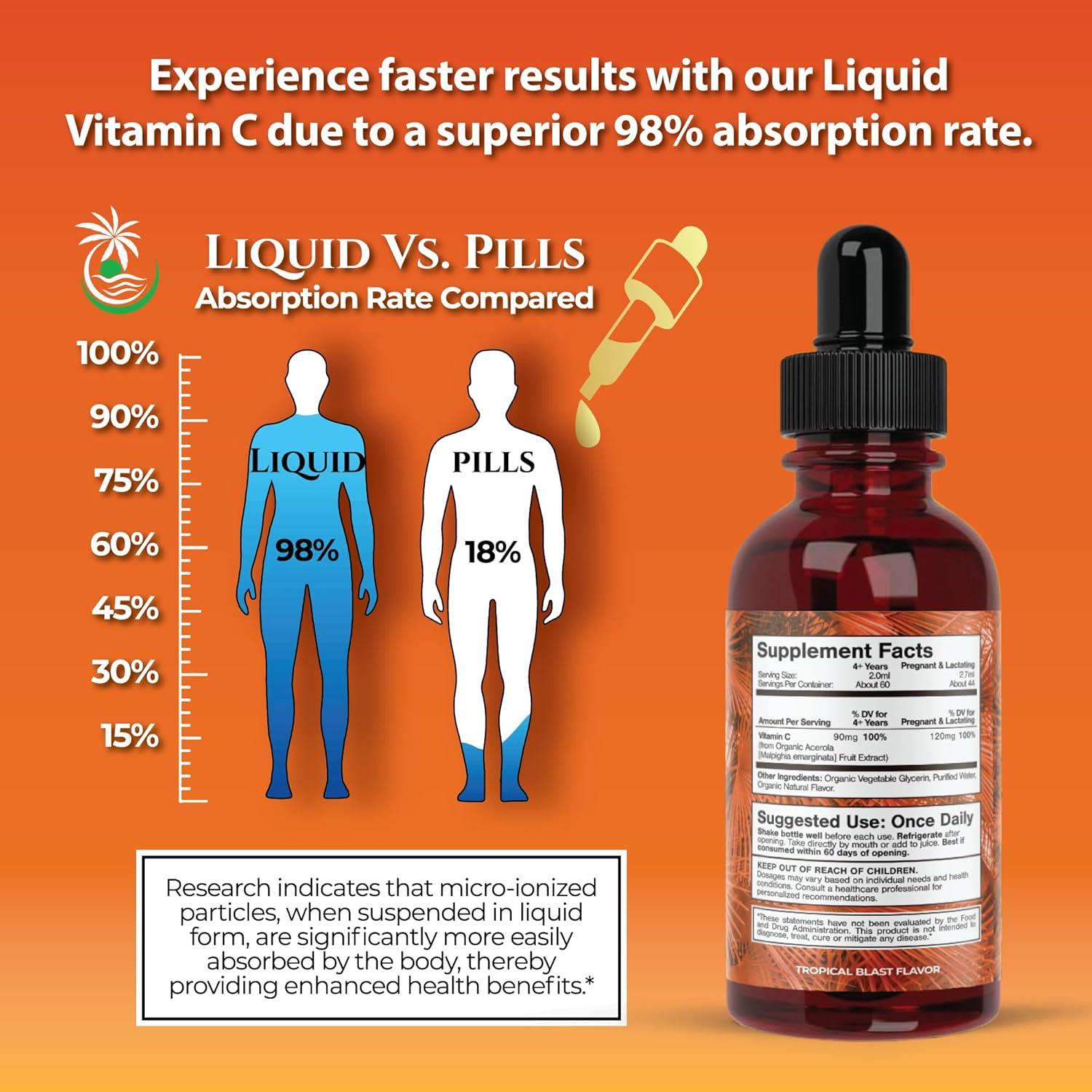 Gotas Líquidas de Vitamina C Orgánica Tropical Oasis 121.9 ml