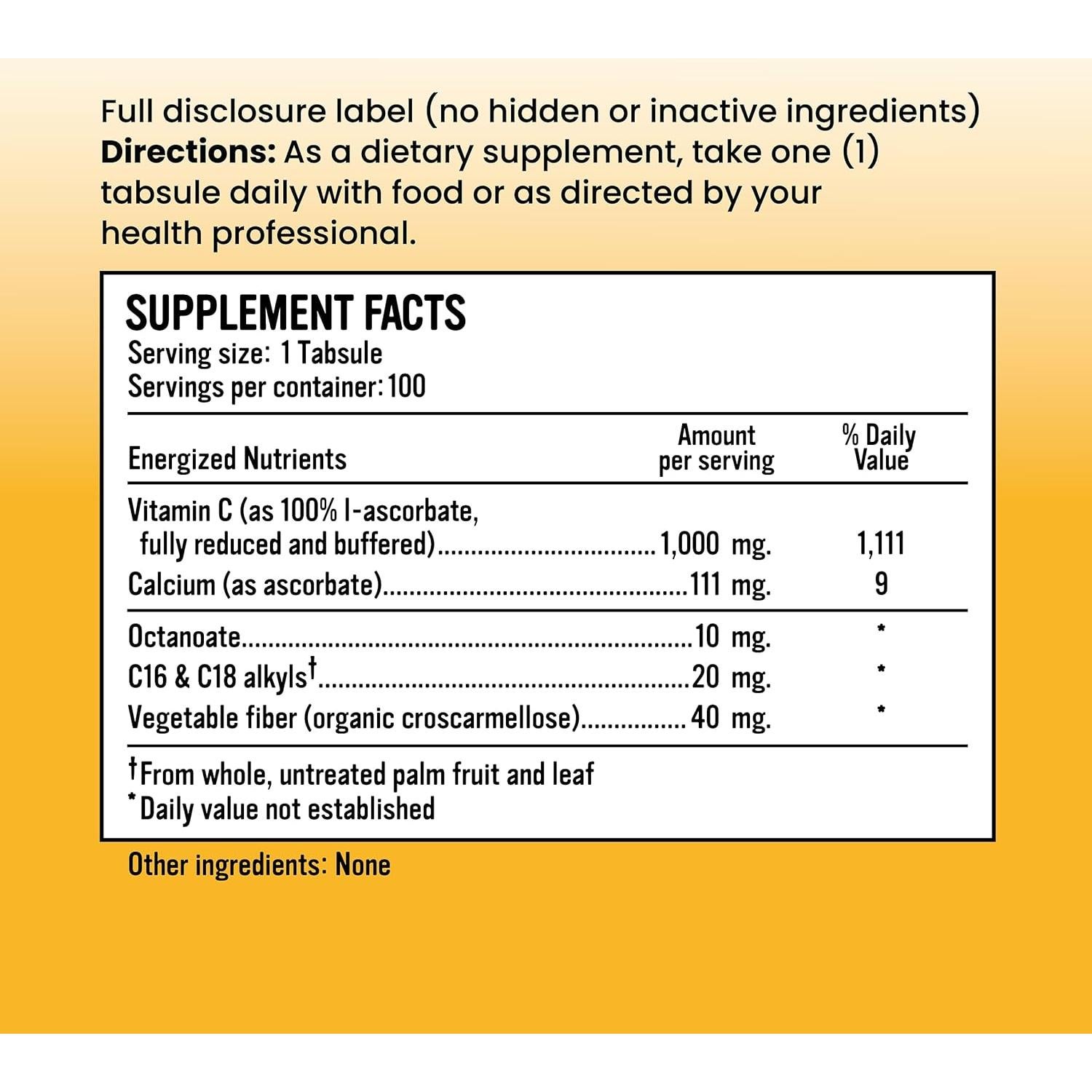 Suplemento Alcalinizante Alkalini-C 1000 mg 100 Tabletas