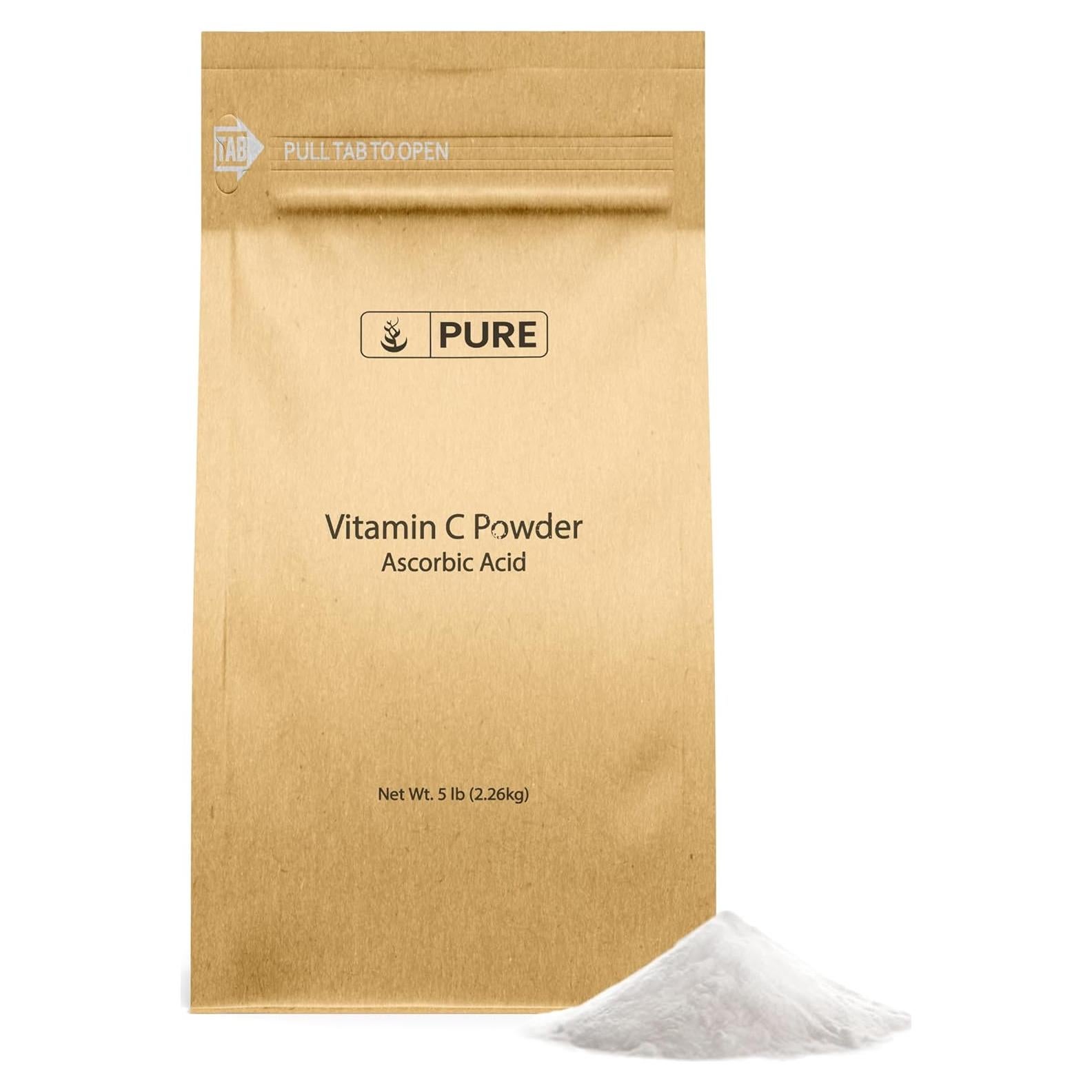 Polvo de Vitamina C Pura 2268g - Ingredientes Orgánicos Puros