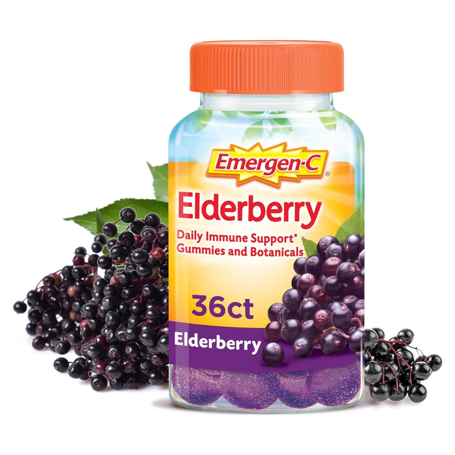 Gomitas de Elderberry Emergen-C 36 unidades - Soporte Inmunológico