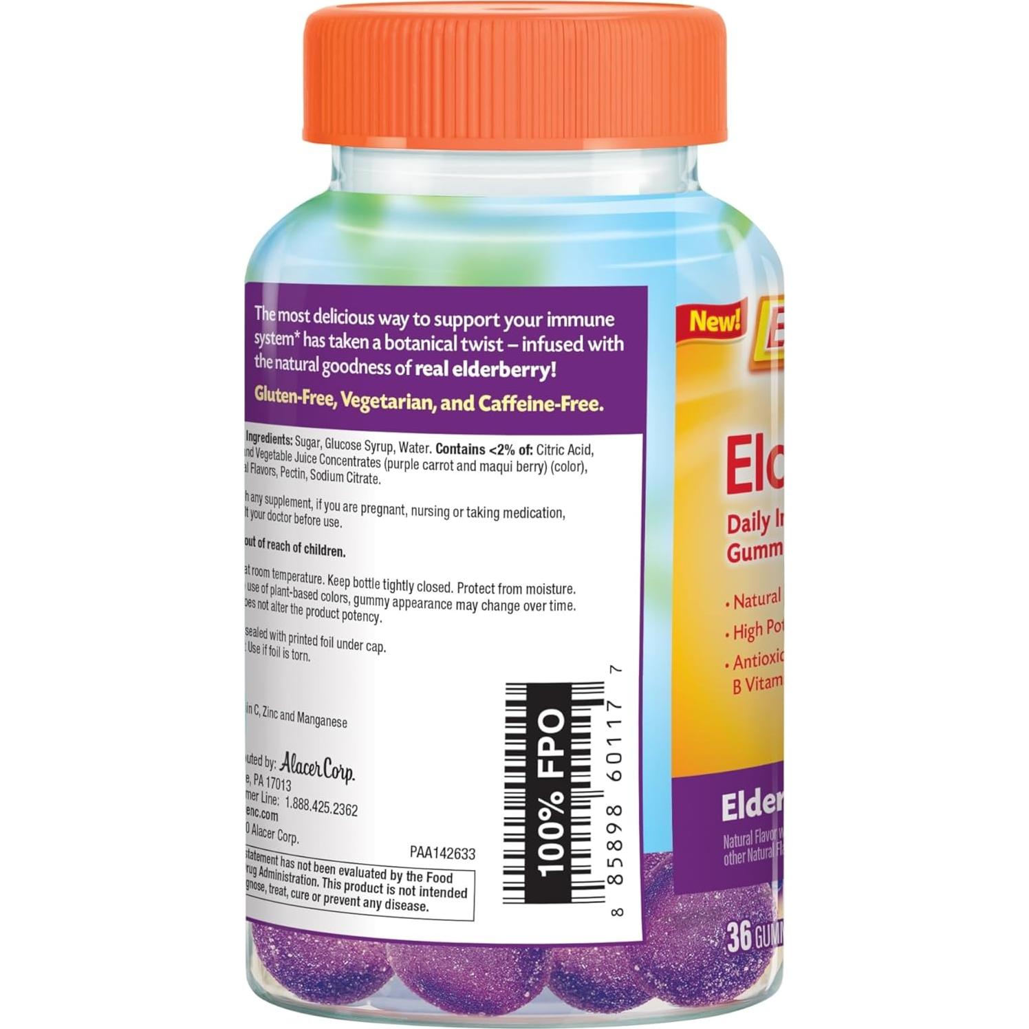 Gomitas de Elderberry Emergen-C 36 unidades - Soporte Inmunológico