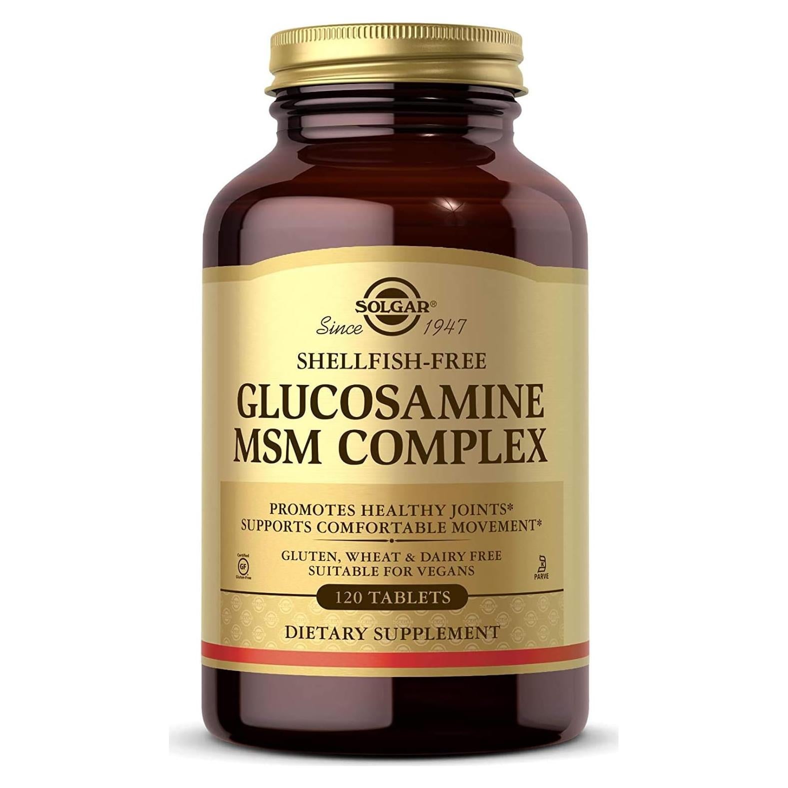 Solgar Complejo de Glucosamina MSM 120 Tabletas - Salud Articular