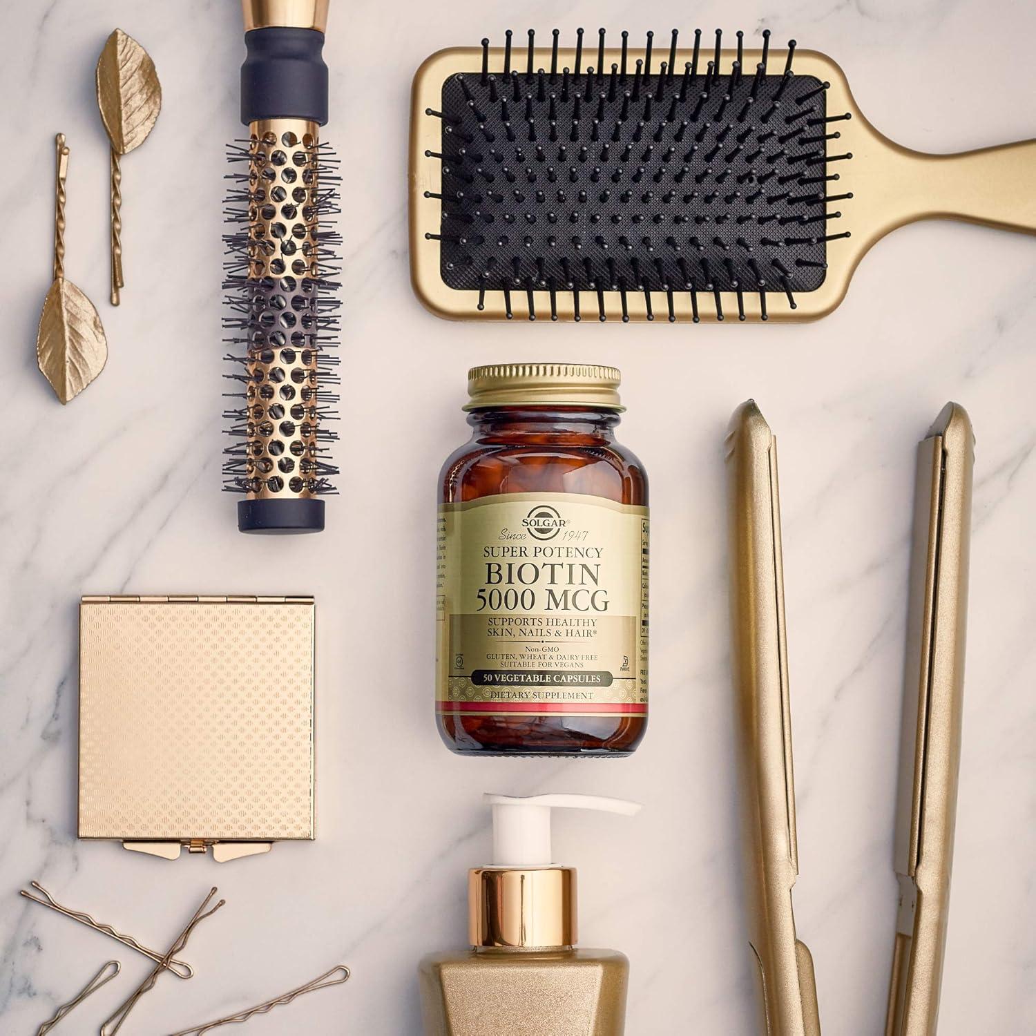 Biotina Solgar 5000 mcg - Suplemento para Cabello y Piel - 100 Porciones