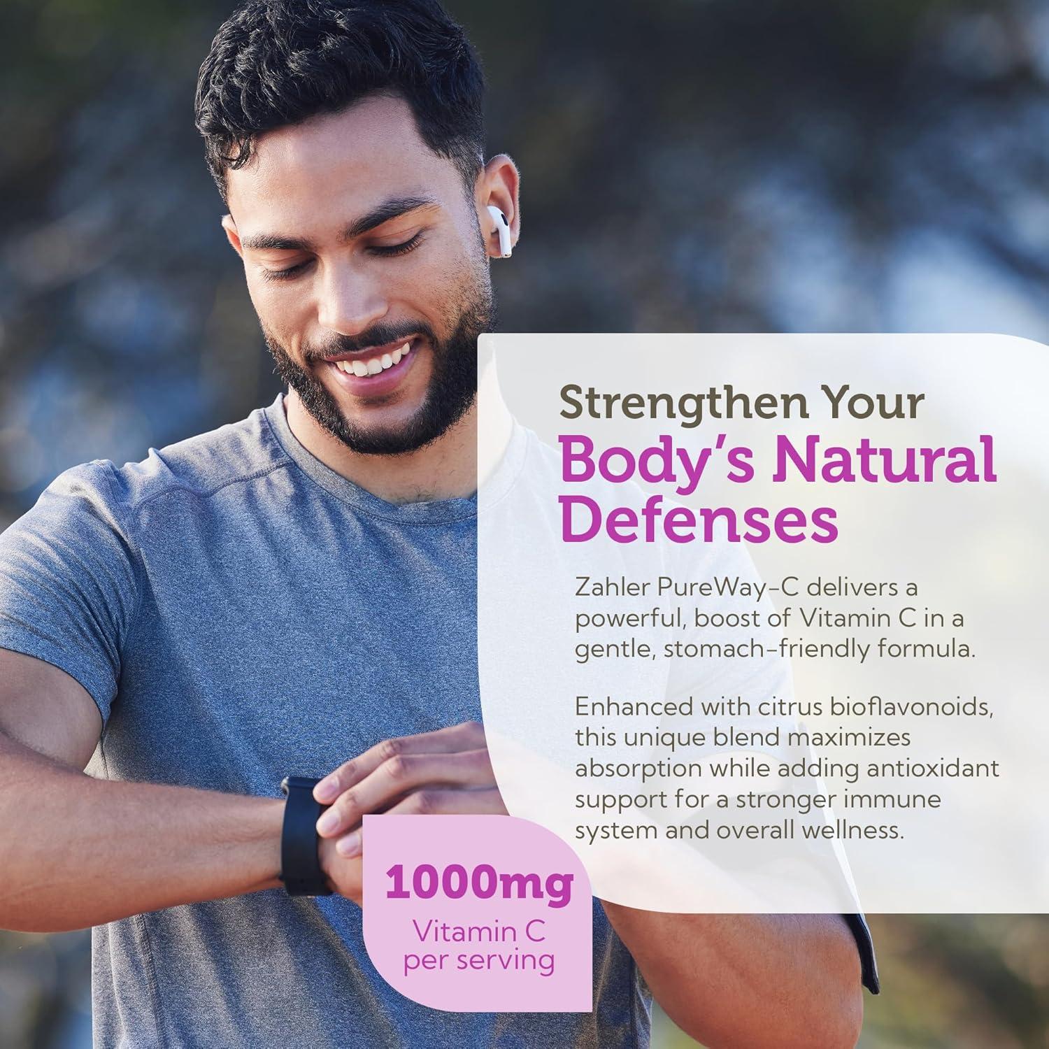 Tabletas de Vitamina C Zahler 1000mg con Bioflavonoides - 90 Unidades