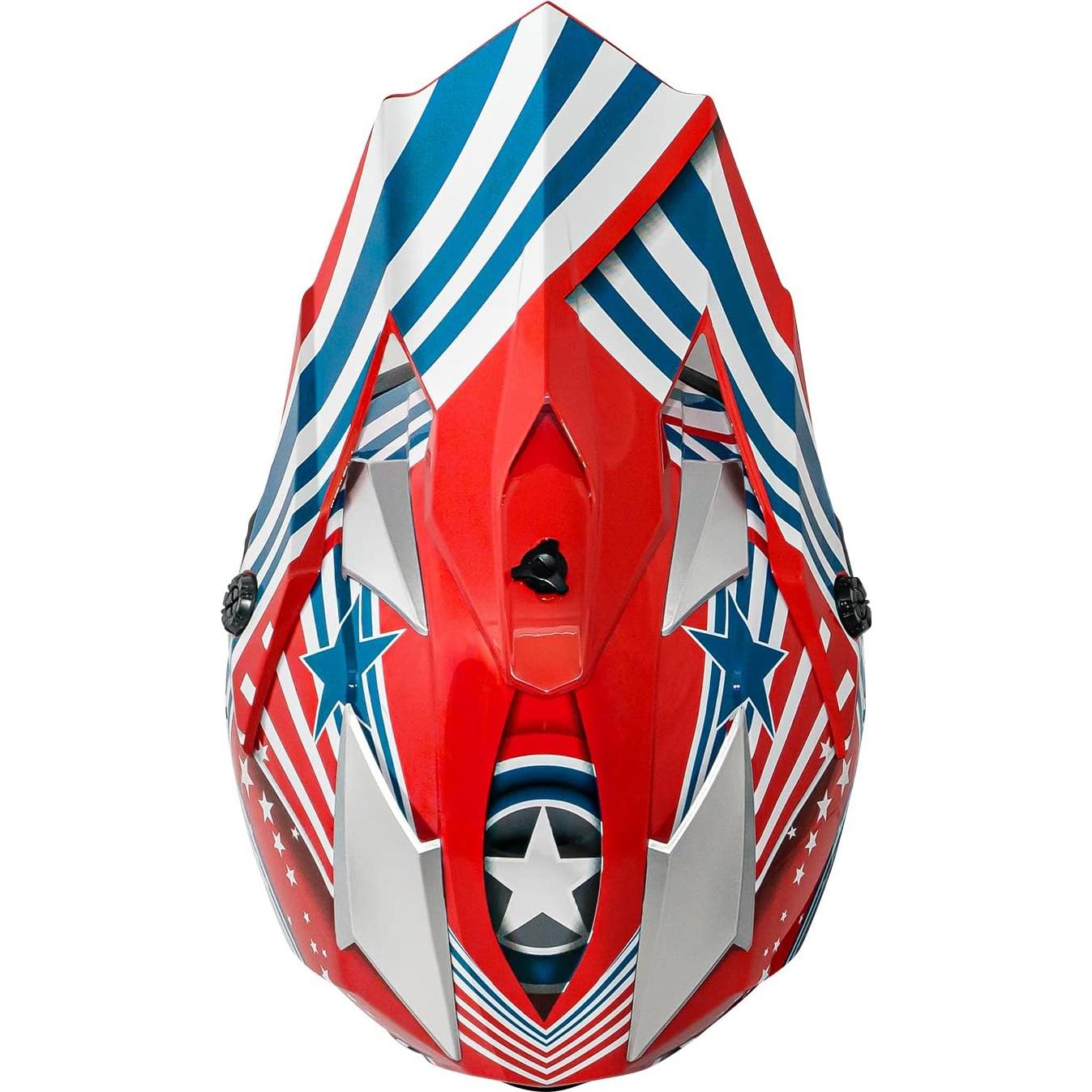 Casco VCAN VX3802CAPA22 Motocross Adulto Blanco Brillante