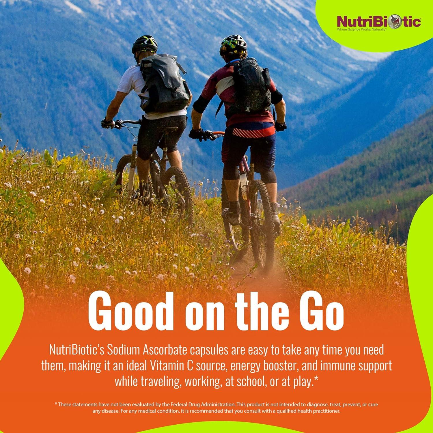 Cápsulas de Vitamina C Ascorbato Sódico NutriBiotic 100 Ct