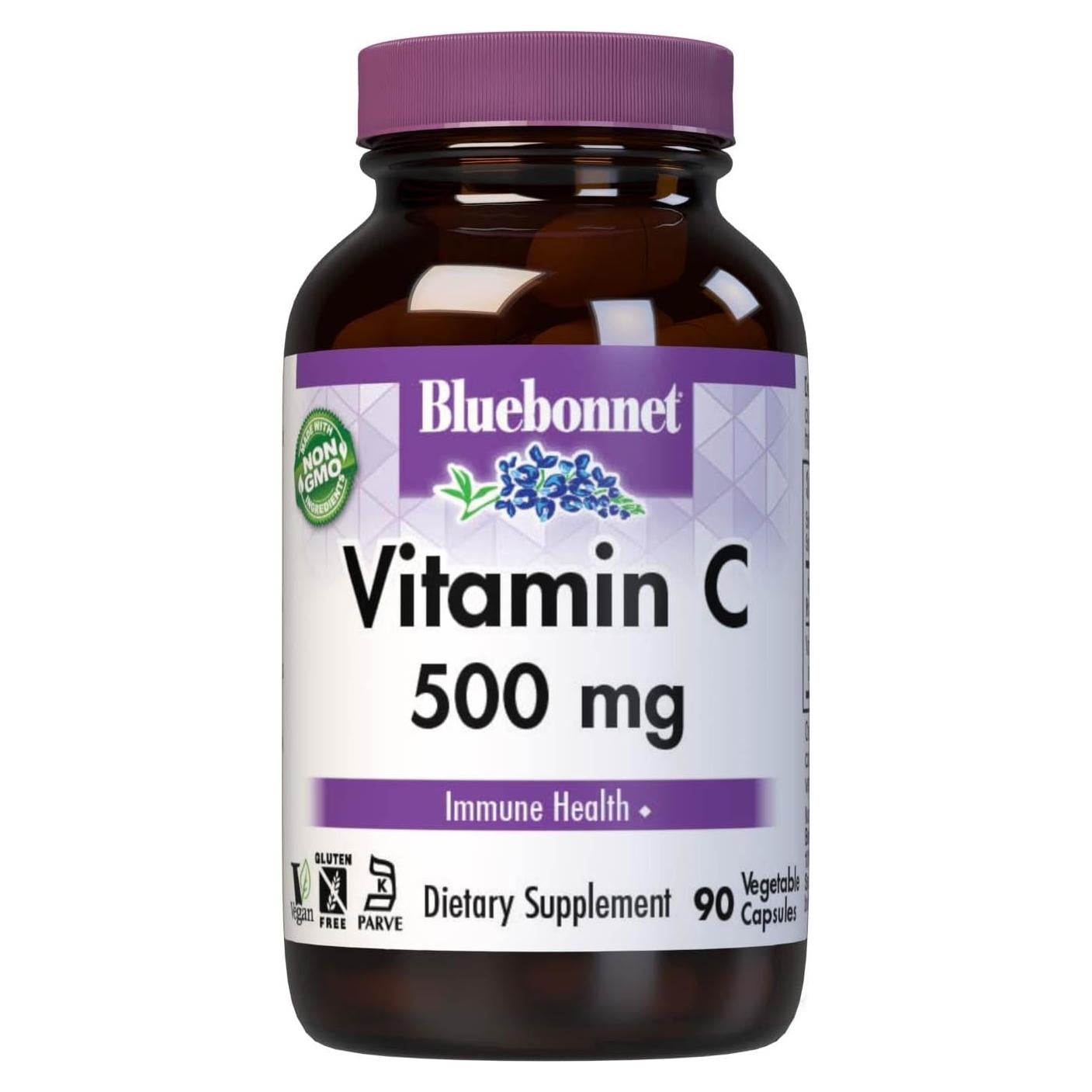 Cápsulas Vegetales Vitamina C 500 mg Bluebonnet 90 Unidades