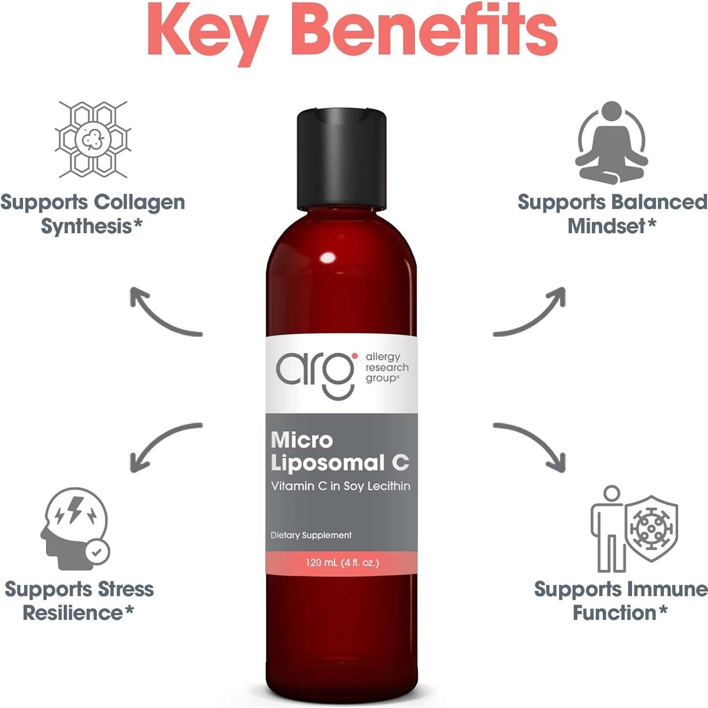 Suplemento Líquido de Vitamina C 1000mg Grupo Alergias 118ml