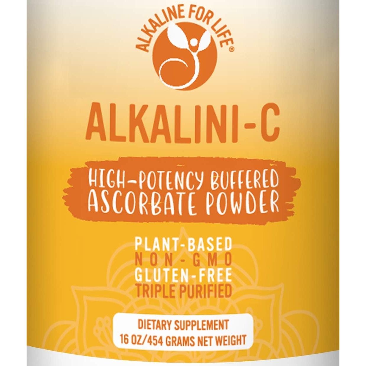 Suplemento en polvo de Vitamina C Alkalini-C 454g - L-ascorbato puro