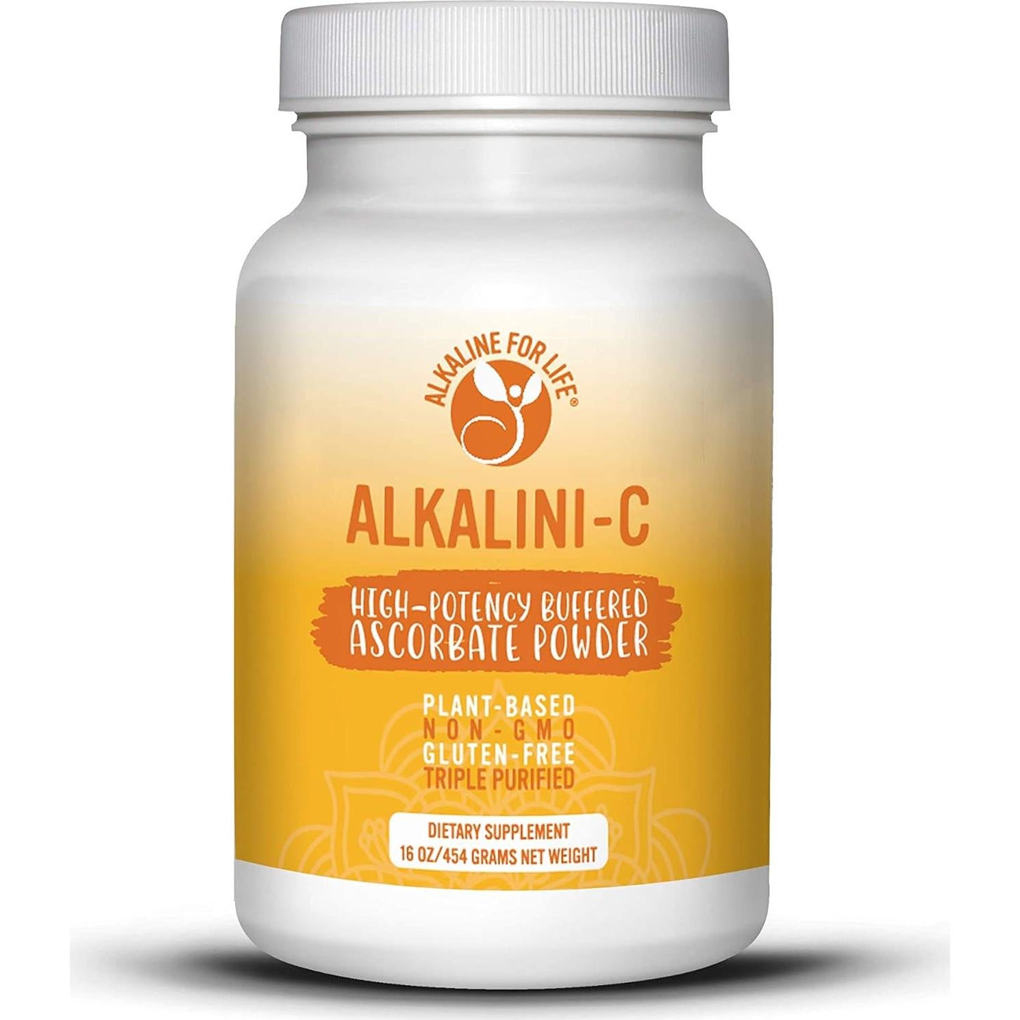 Suplemento en polvo de Vitamina C Alkalini-C 454g - L-ascorbato puro