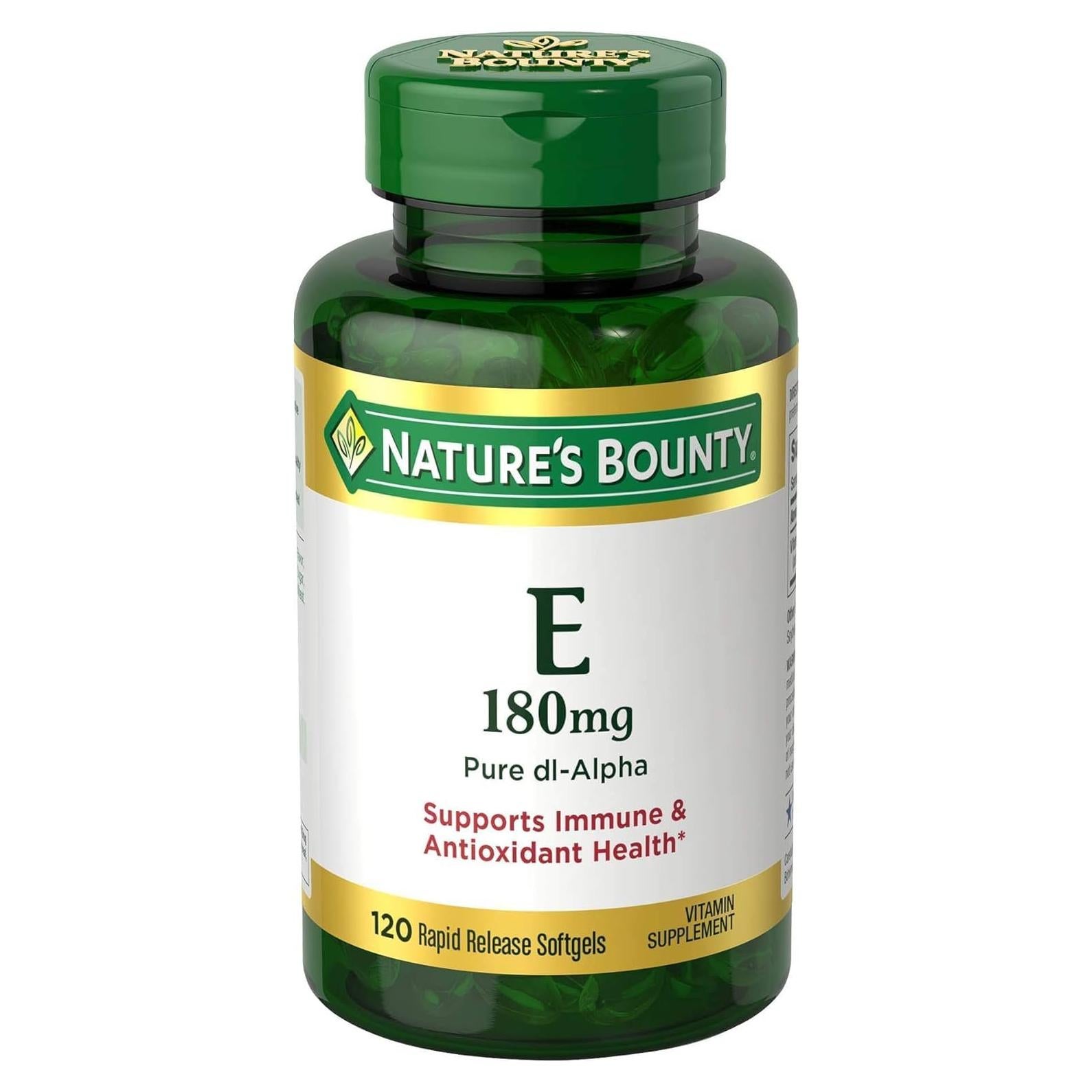 Suplemento de Vitamina E 400 UI Nature's Bounty 240 Cápsulas