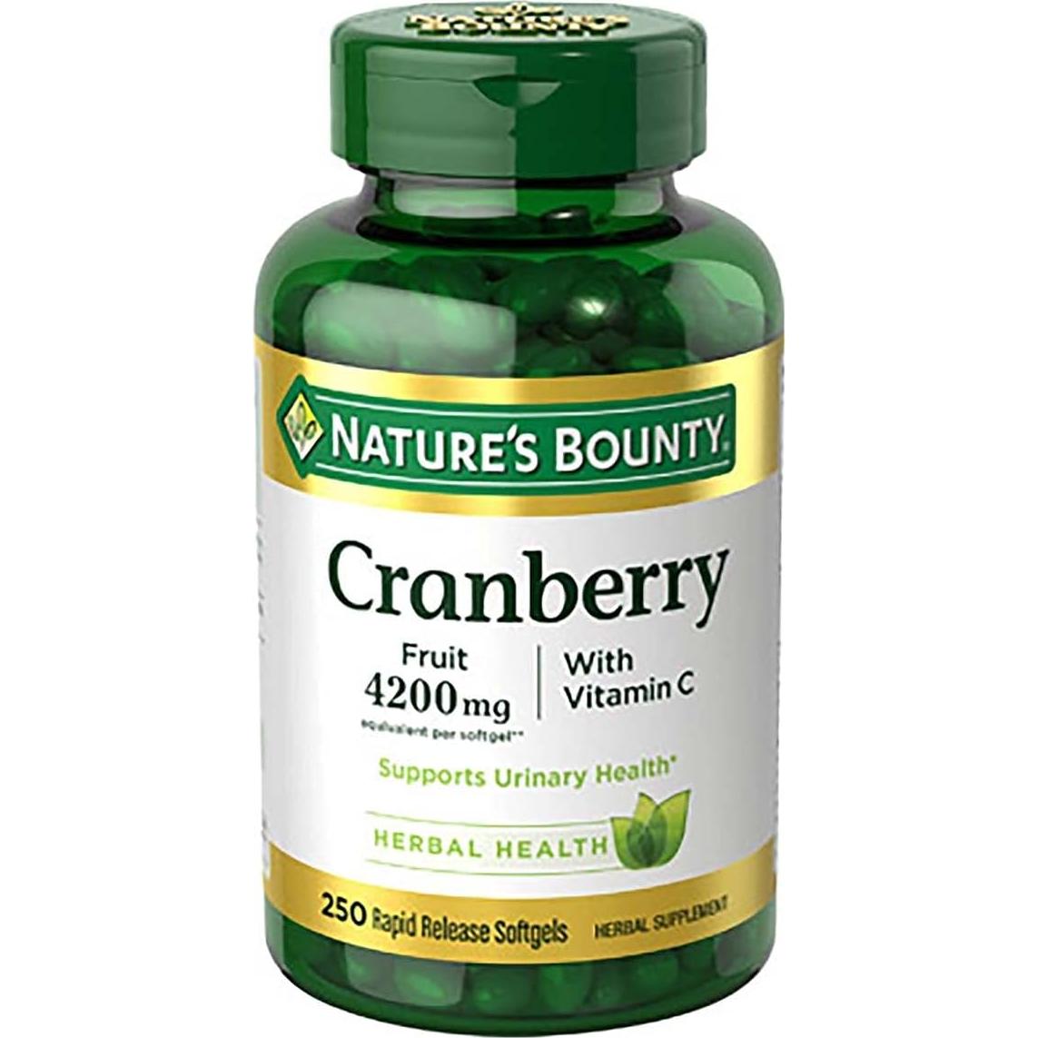 Cranberry Nature's Bounty 4200 mg con Vitamina C 250 Gelatinas