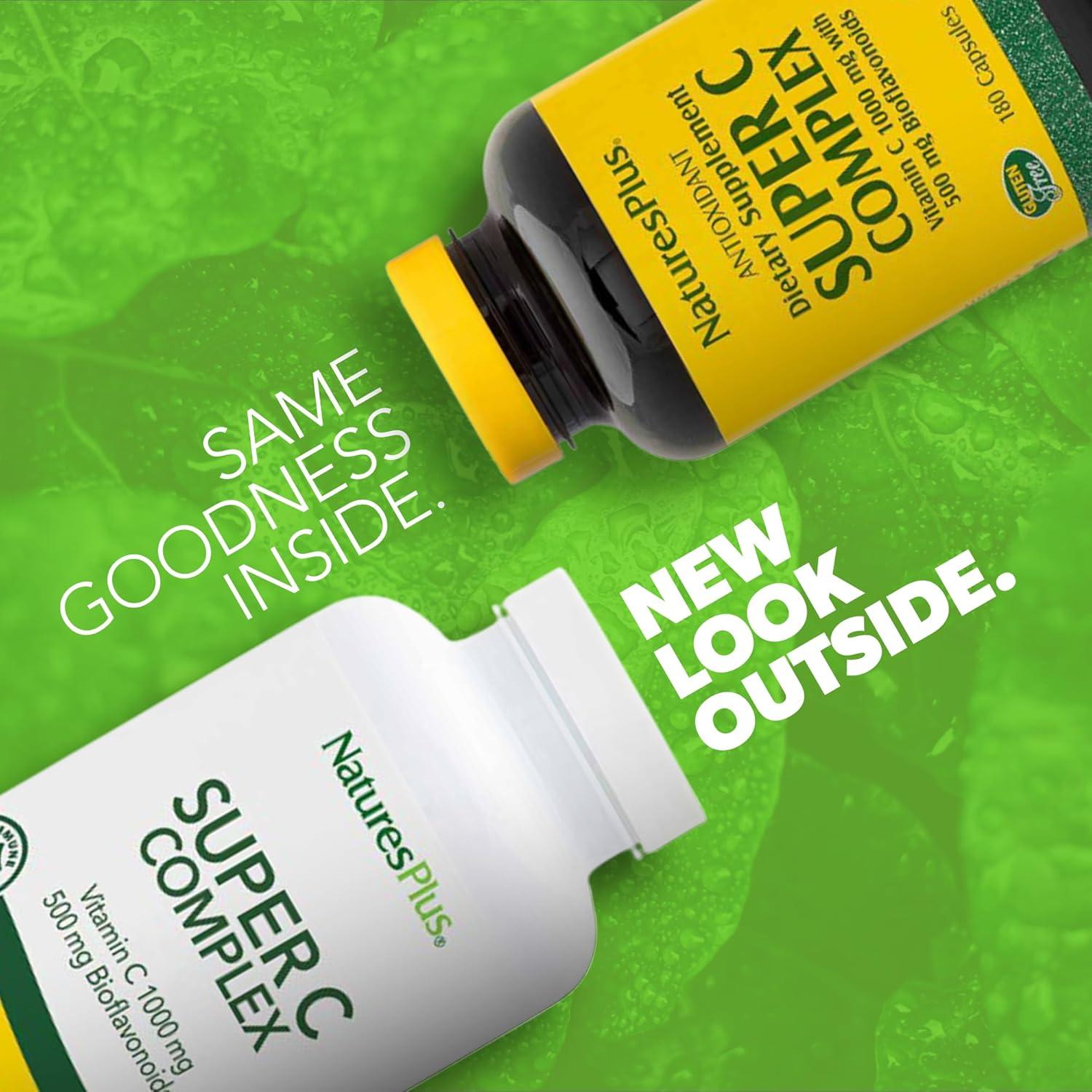 Complejo Super C NaturesPlus 180 Cápsulas Veganas 1000 mg Vitamina C