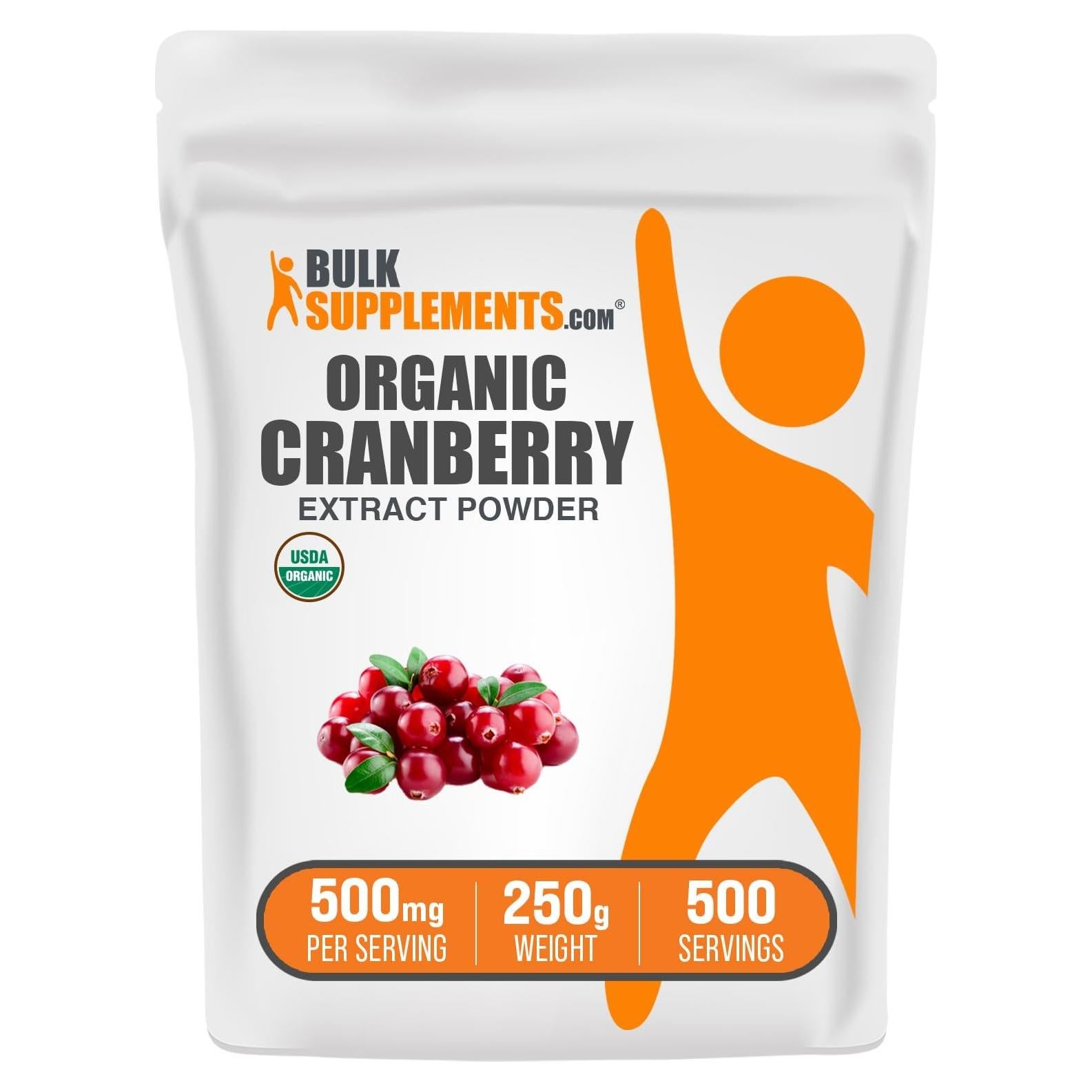 Polvo de Extracto de Arándano Orgánico BulkSupplements 250g