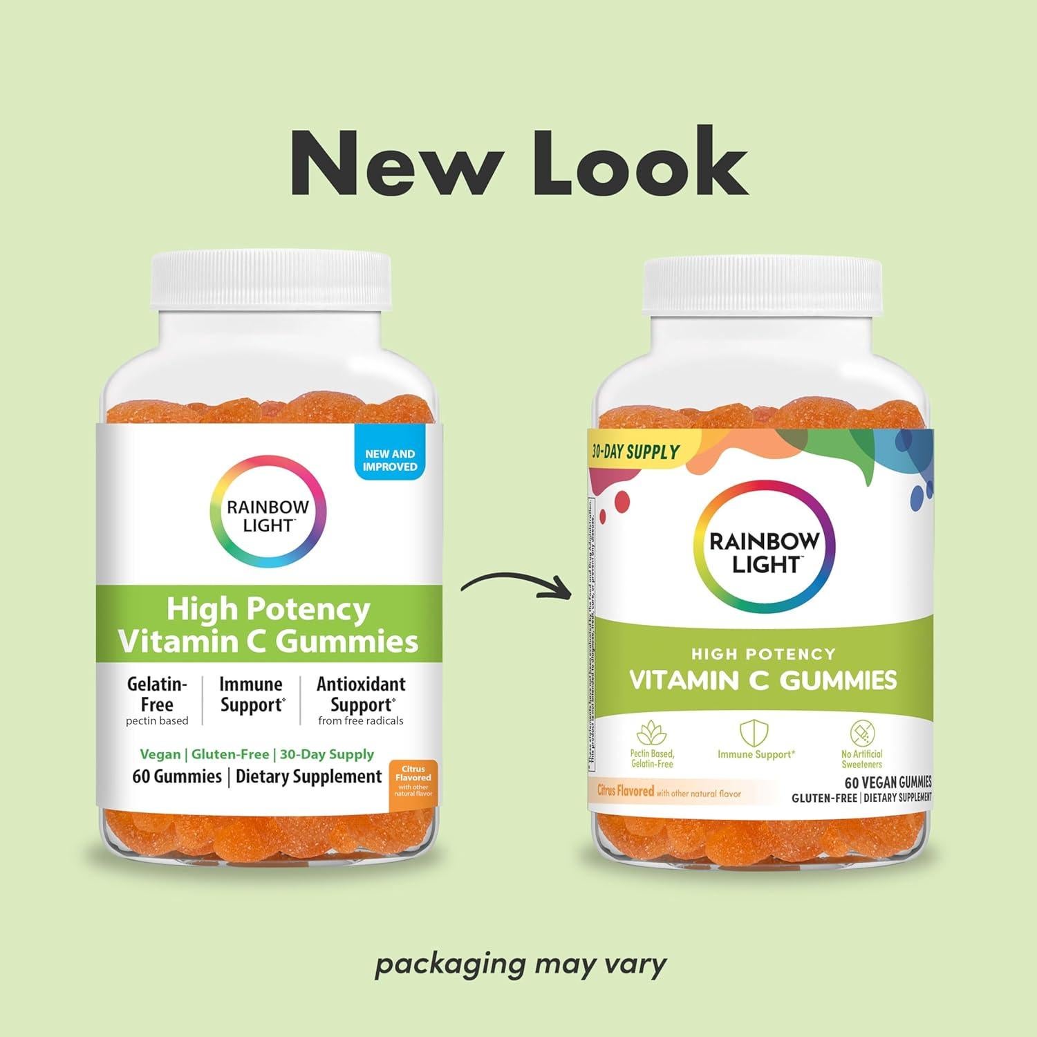 Gomitas de Vitamina C Rainbow Light 250 mg Veganas 60 Unidades