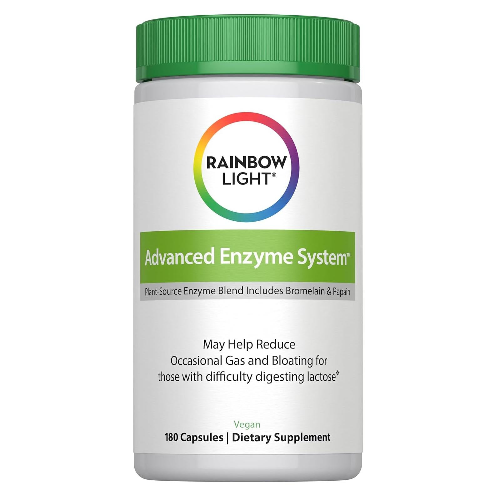 Suplemento Enzimático Avanzado Rainbow Light 180 Cápsulas