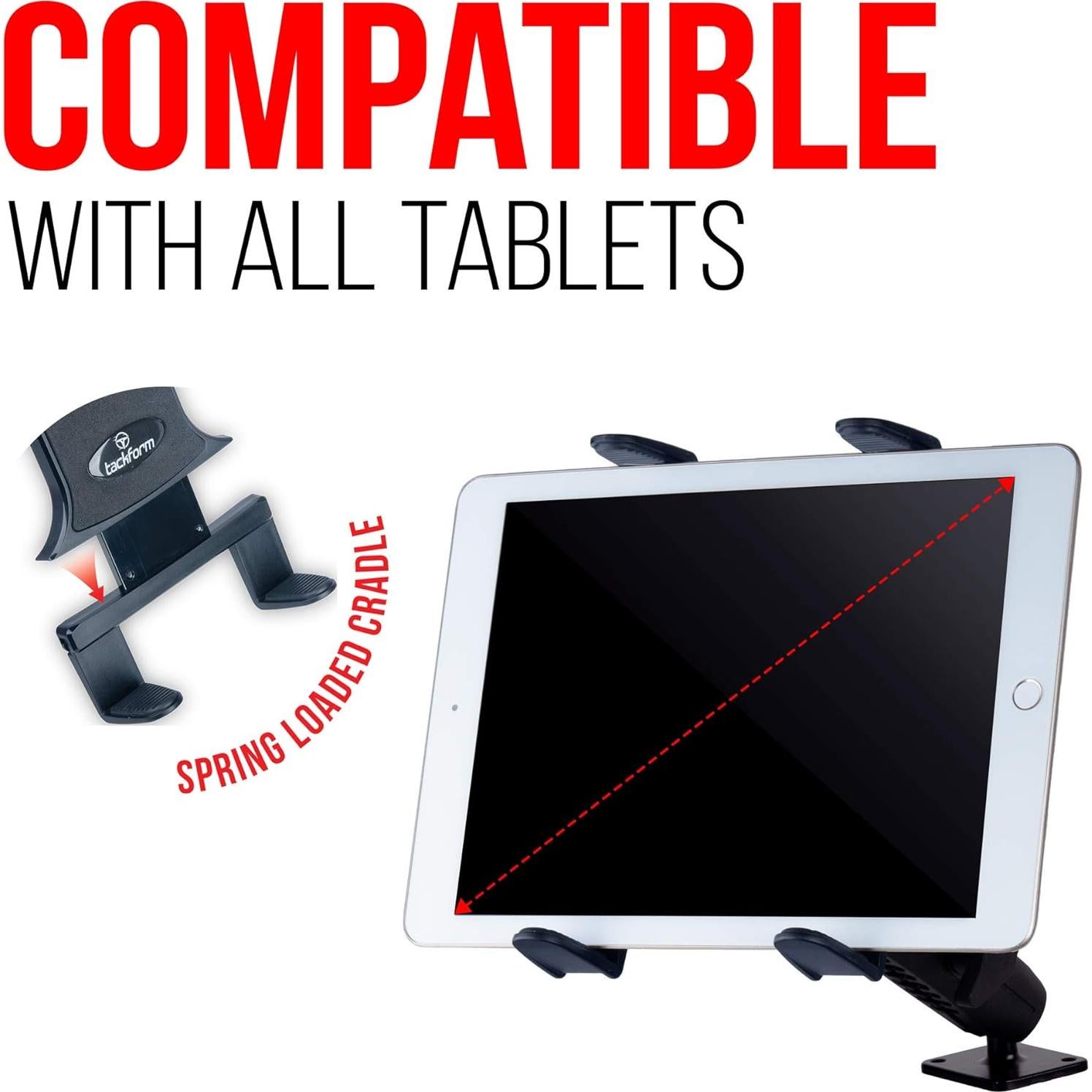 Soporte de Tableta Tackform TFEP-AMAR12-TAB 9.53 cm Negro