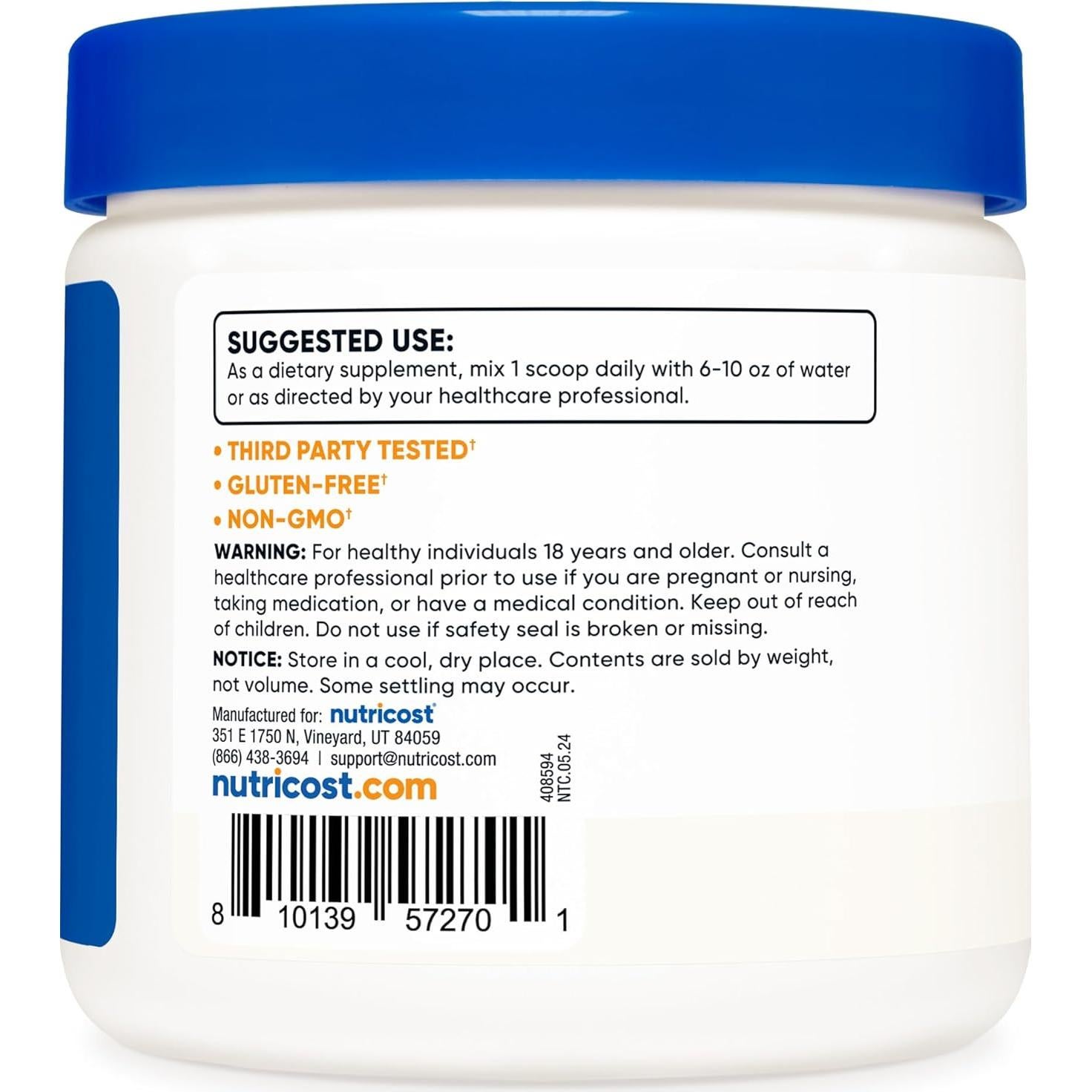 Nutricost Vitamina C Natural Polvo de Cereza Acerola 227g