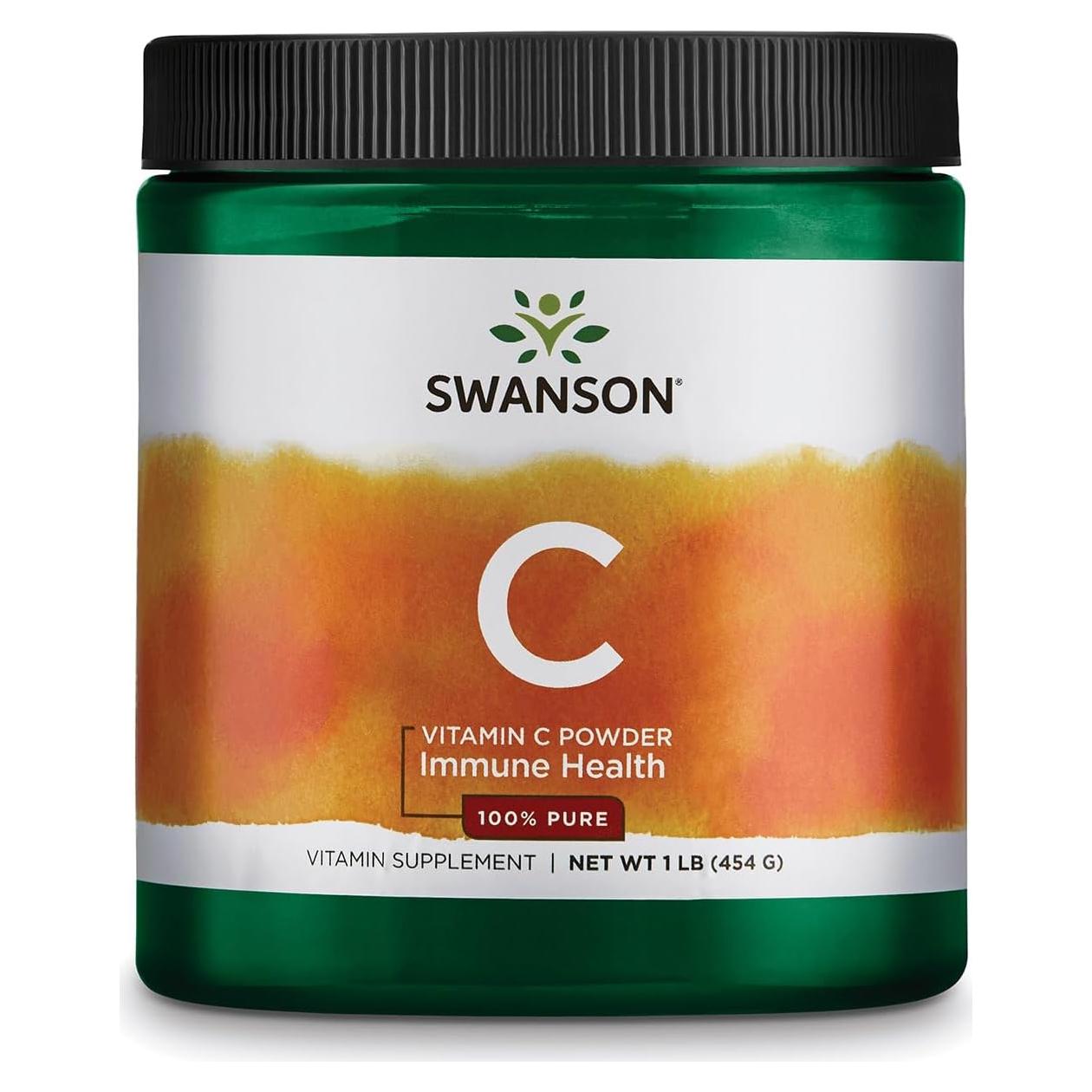 Polvo de Vitamina C Swanson 1000 mg 454 g Antioxidante