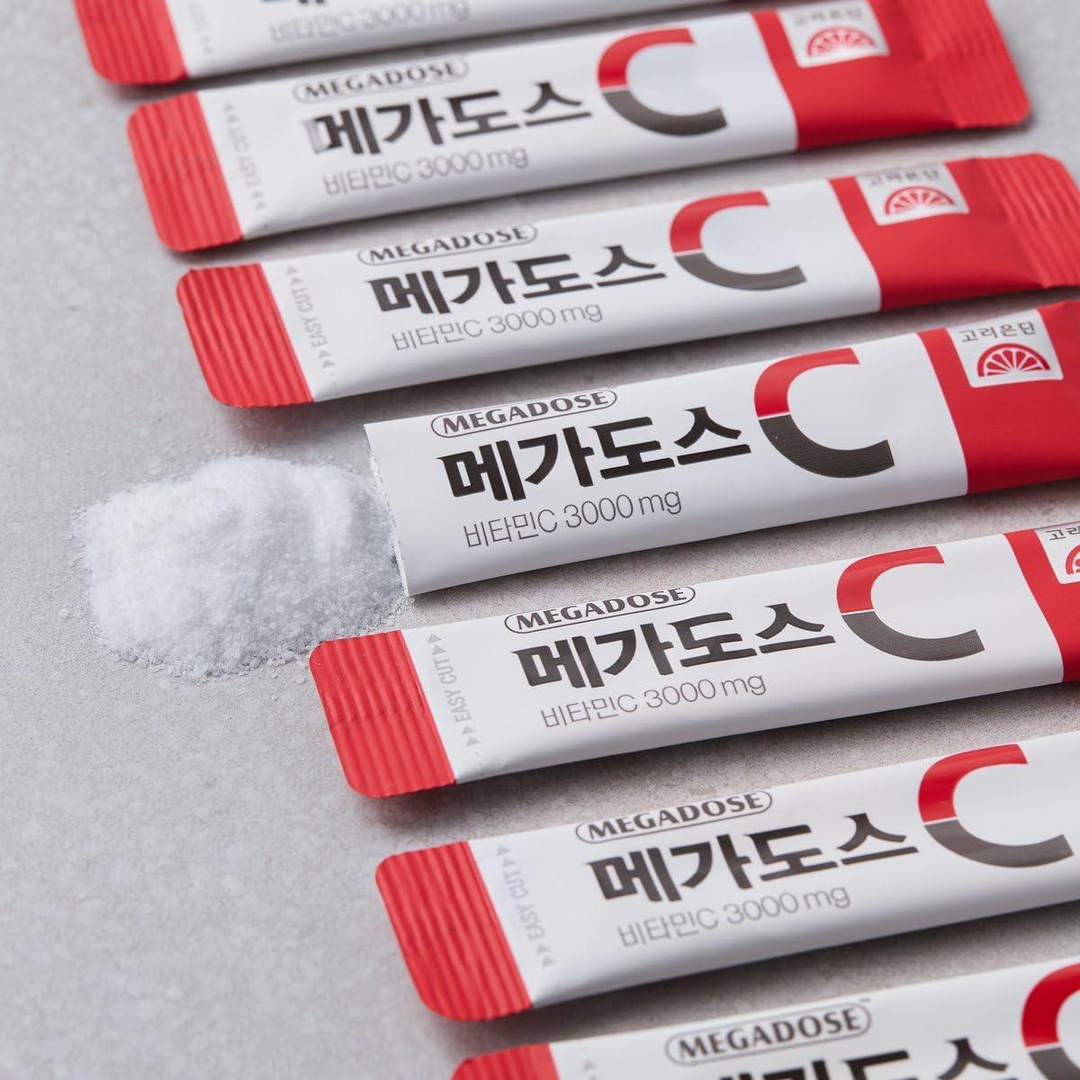 Polvo de Vitamina C 3000mg Korea MEGADOSE 300g - 100 Paquetes