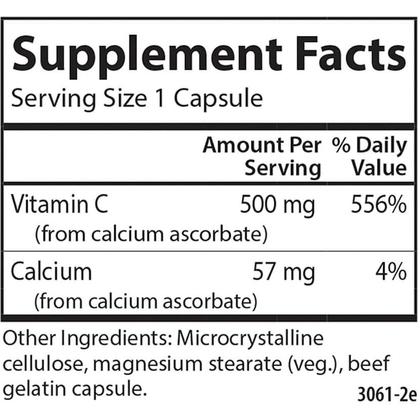 Carlson Vitamina C Bufferizada 500 mg 100 Cápsulas Antioxidante